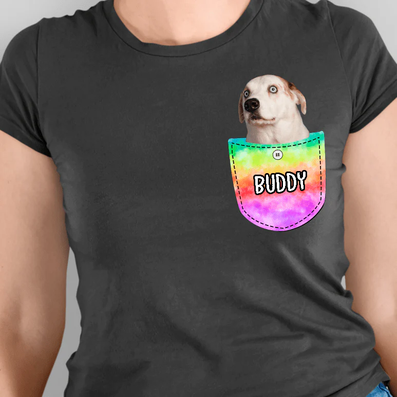 Pet Pocket Dark Dog Shirt - Image 3