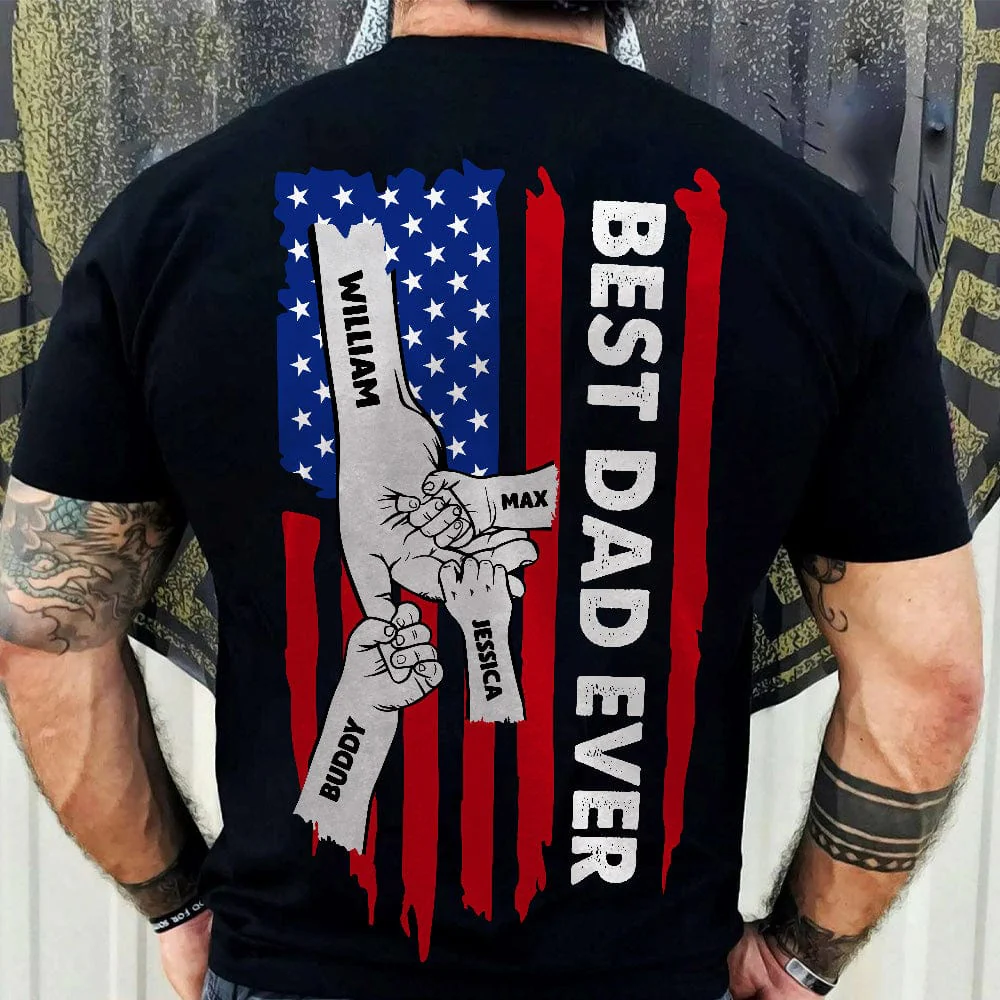 Best Dad Ever Father's Day Back Shirt Personalized Gift N304 890785 - Image 4