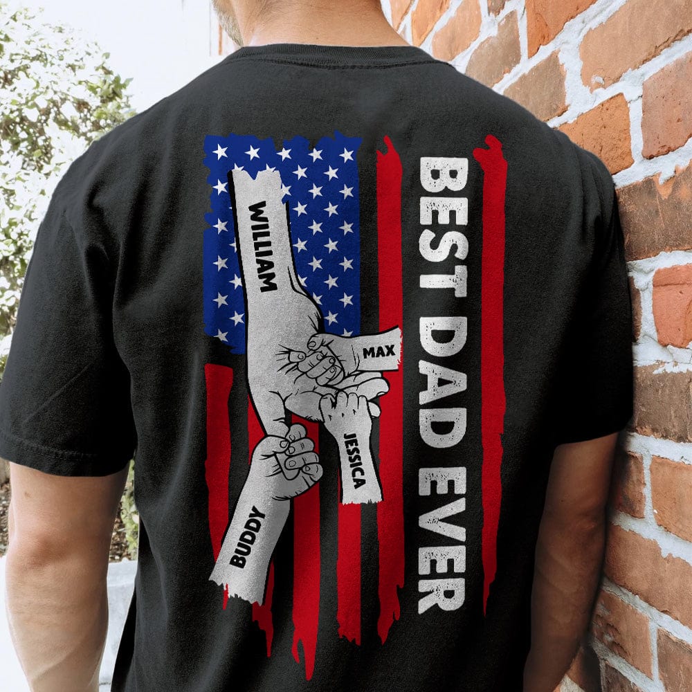 Best Dad Ever Father's Day Back Shirt Personalized Gift N304 890785 - Image 5