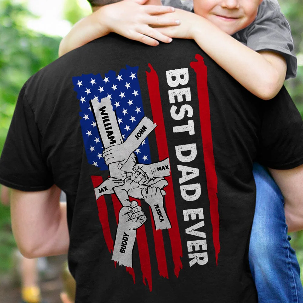 Best Dad Ever Father's Day Back Shirt Personalized Gift N304 890785 - Image 6