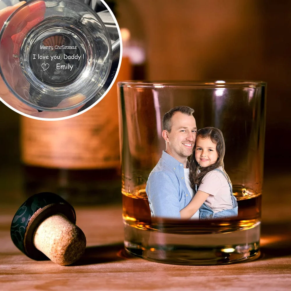 Custom Photo Merry Christmas I Love You Rock Glass TH10 TA29 890795 - Image 5