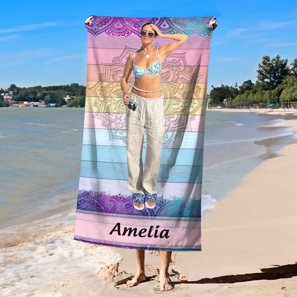 Custom Photo Traveling Beach Poolside Swimming Beach Towel DM01 890859 - Image 4