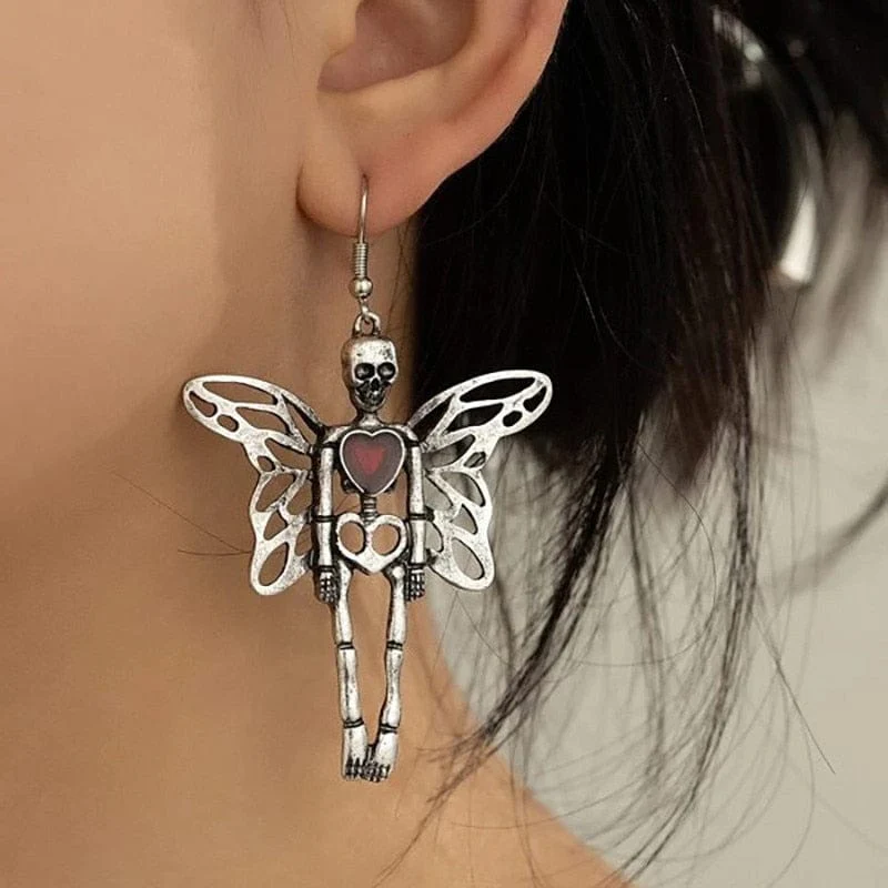 Halloween Skull Skeleton Drop Earrings - Image 15