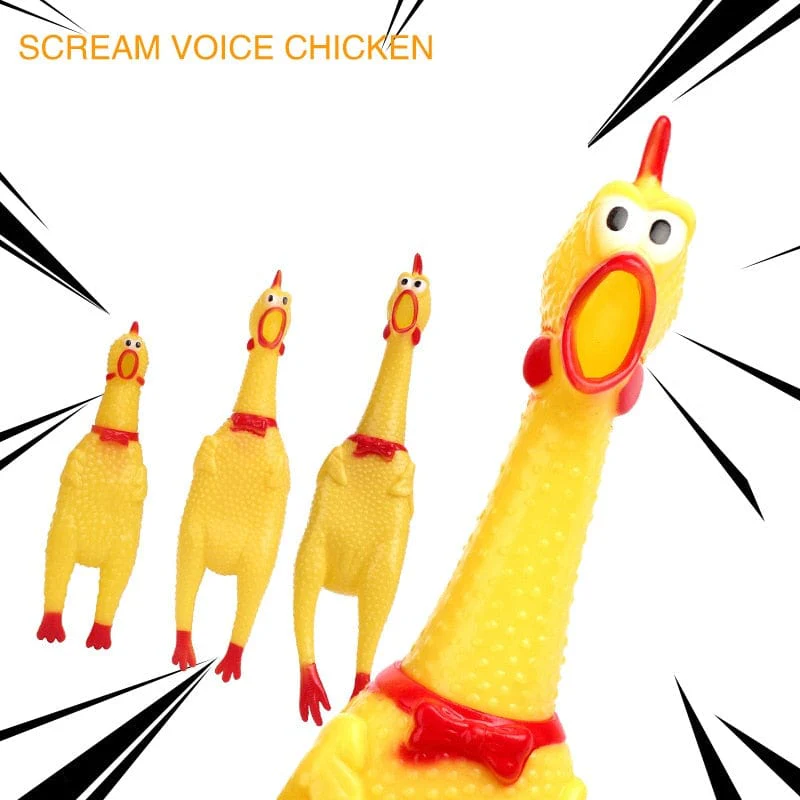 Screaming Chicken Squeeze Sound Dog Chew Toy - Image 3