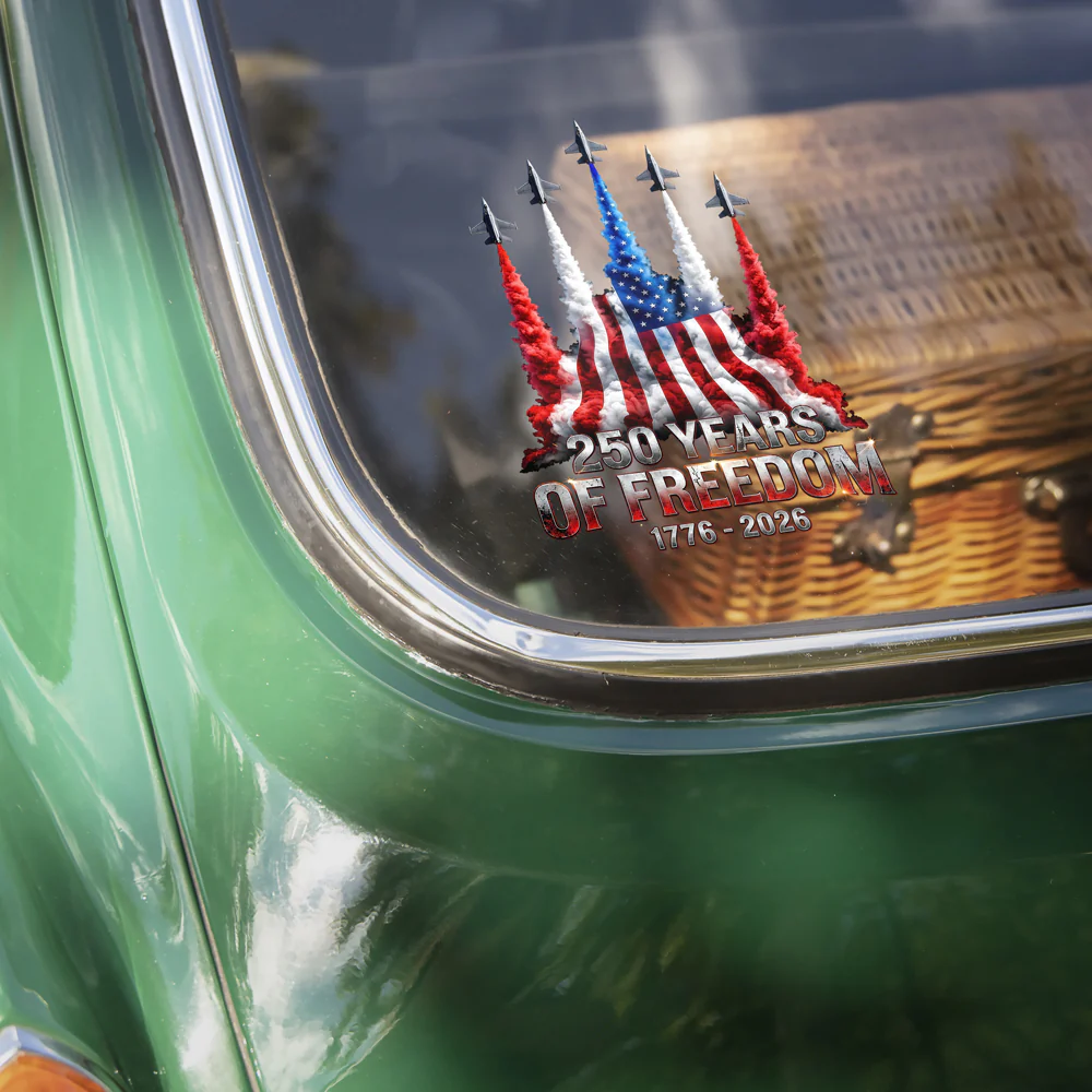 250 Years of Freedom 1776–2026 American Flag Car Window Decal Sticker HO82 902782 - Image 2
