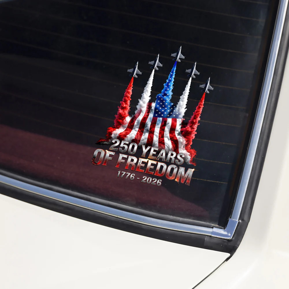 250 Years of Freedom 1776–2026 American Flag Car Window Decal Sticker HO82 902782 - Image 3