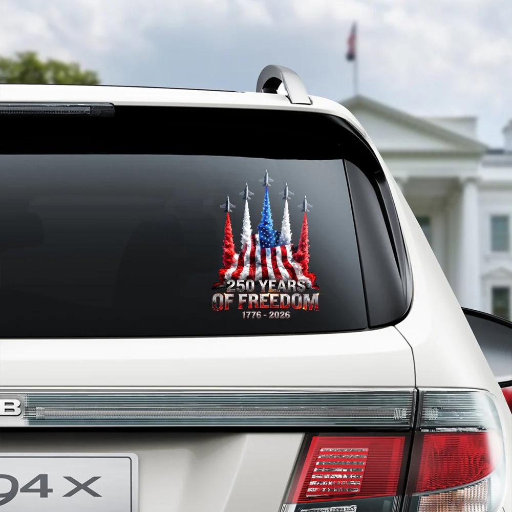 250 Years of Freedom 1776–2026 American Flag Car Window Decal Sticker HO82 902782 - Image 4