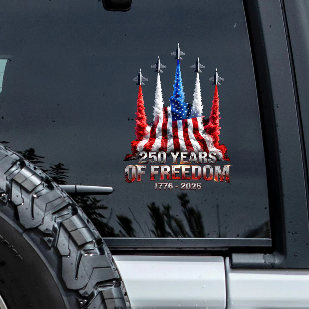 250 Years of Freedom 1776–2026 American Flag Car Window Decal Sticker HO82 902782 - Image 5