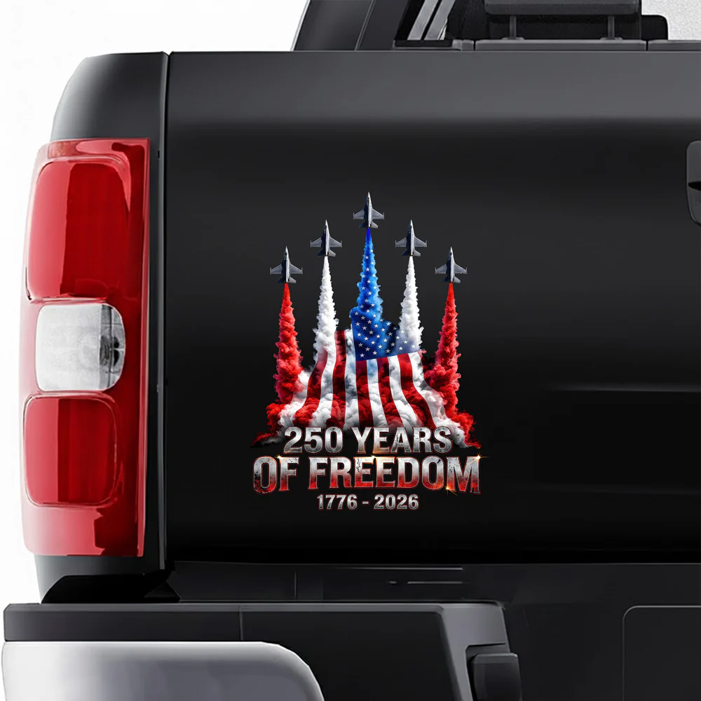 250 Years of Freedom 1776–2026 American Flag Car Window Decal Sticker HO82 902782 - Image 6
