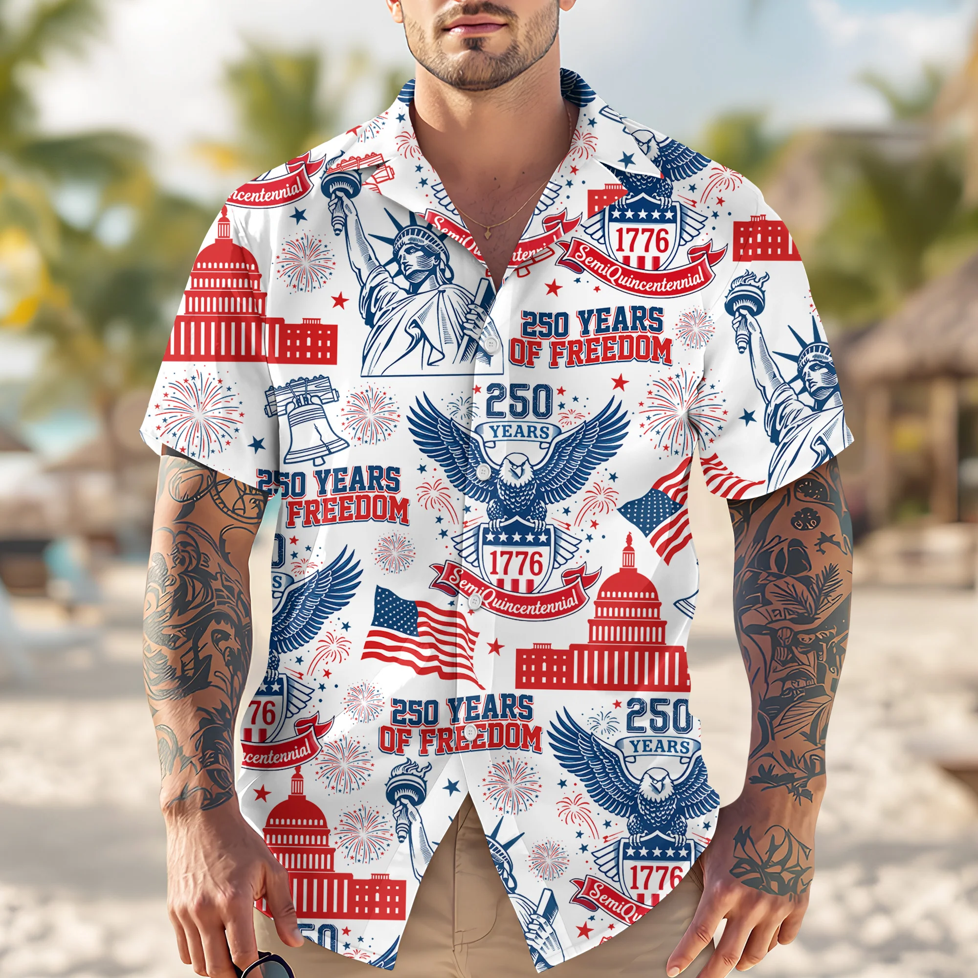 Personalized 250 Years Of Freedom America Hawaii Shirt TH10 898643 - Image 3
