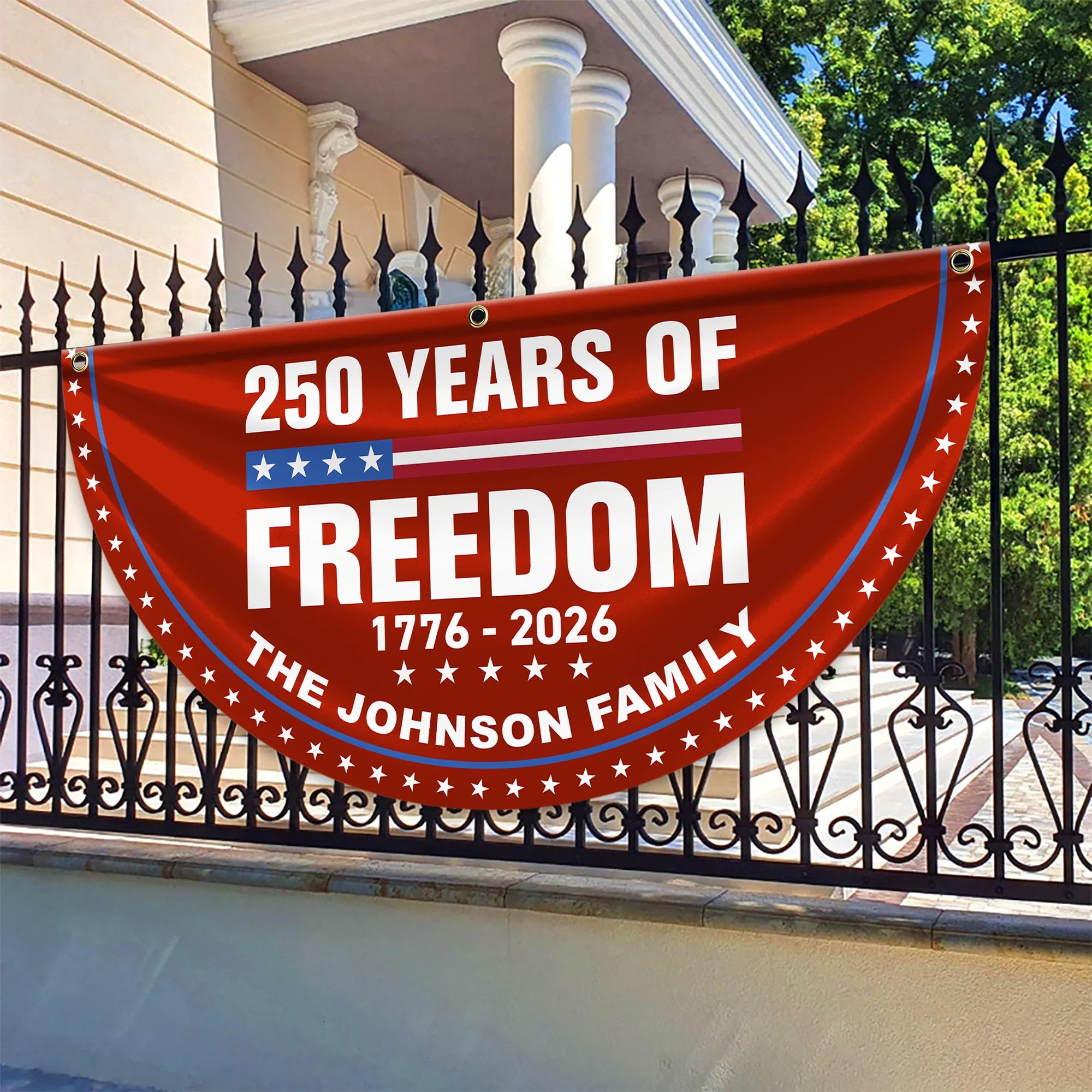 250 Years Of Freedom Custom Family Name Non-Pleated Fan Flag CH07 910234 - Image 3