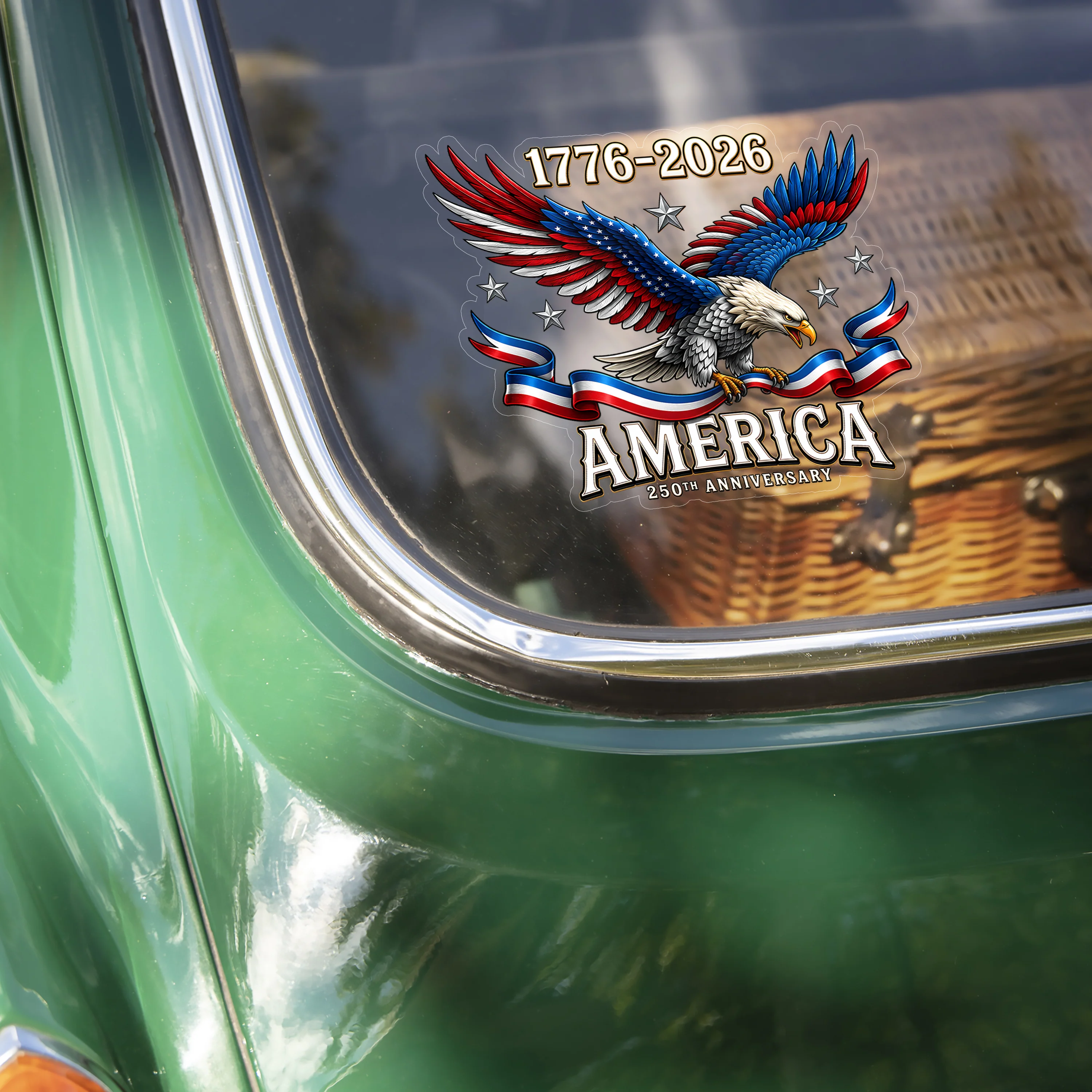 250th Anniversary American 1776-2026 Eagle Car Window Decal Sticker HO82 902780 - Image 2