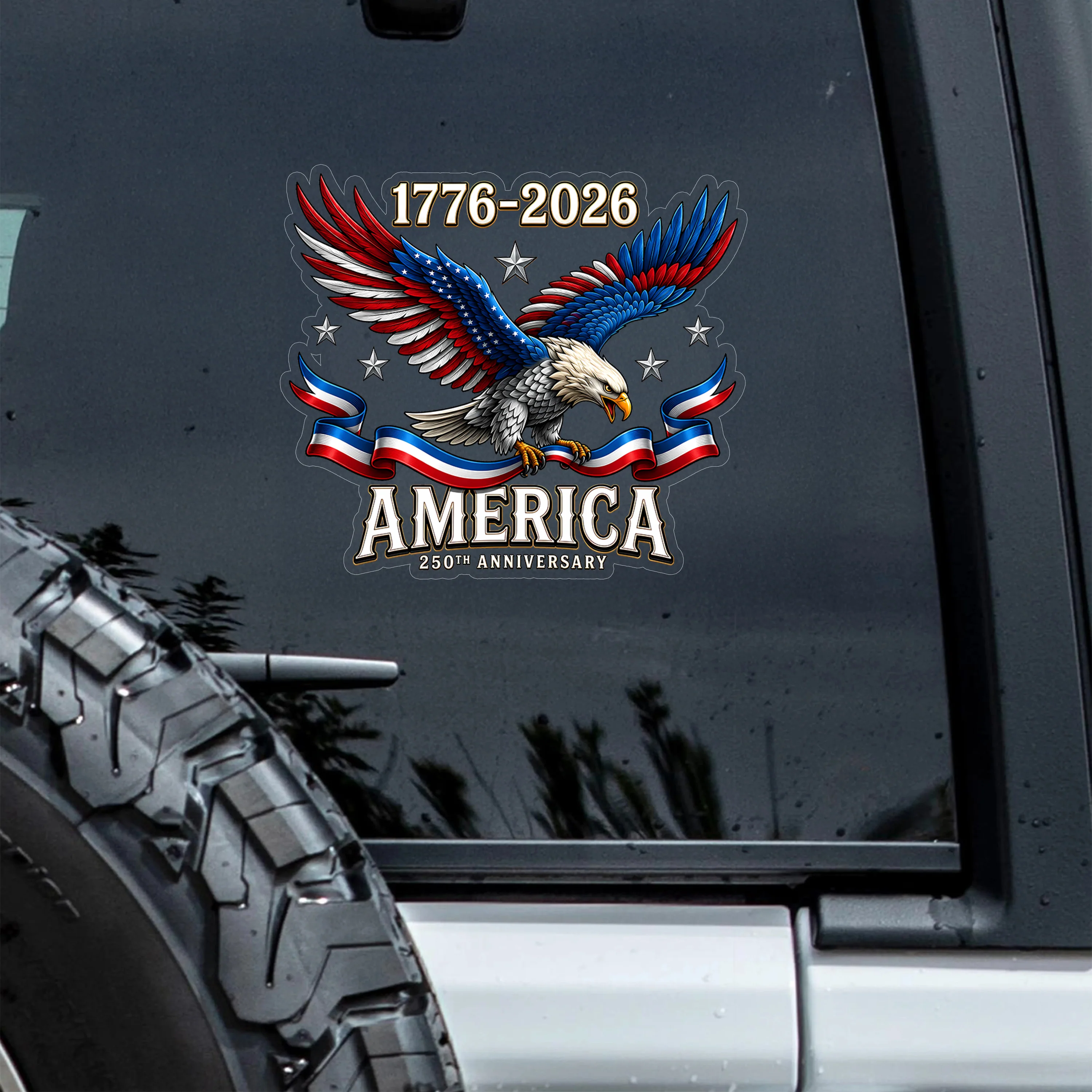 250th Anniversary American 1776-2026 Eagle Car Window Decal Sticker HO82 902780 - Image 5