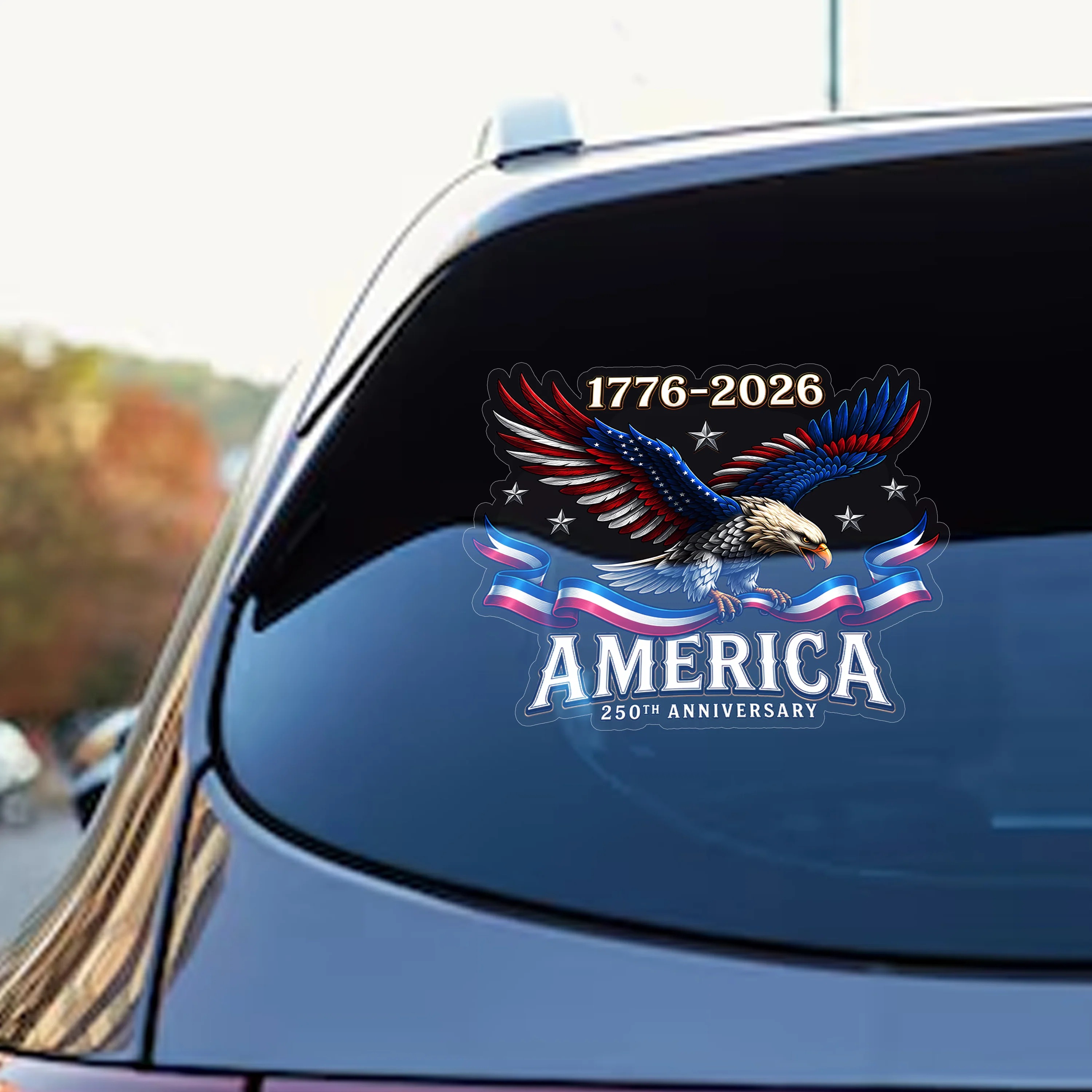250th Anniversary American 1776-2026 Eagle Car Window Decal Sticker HO82 902780 - Image 6