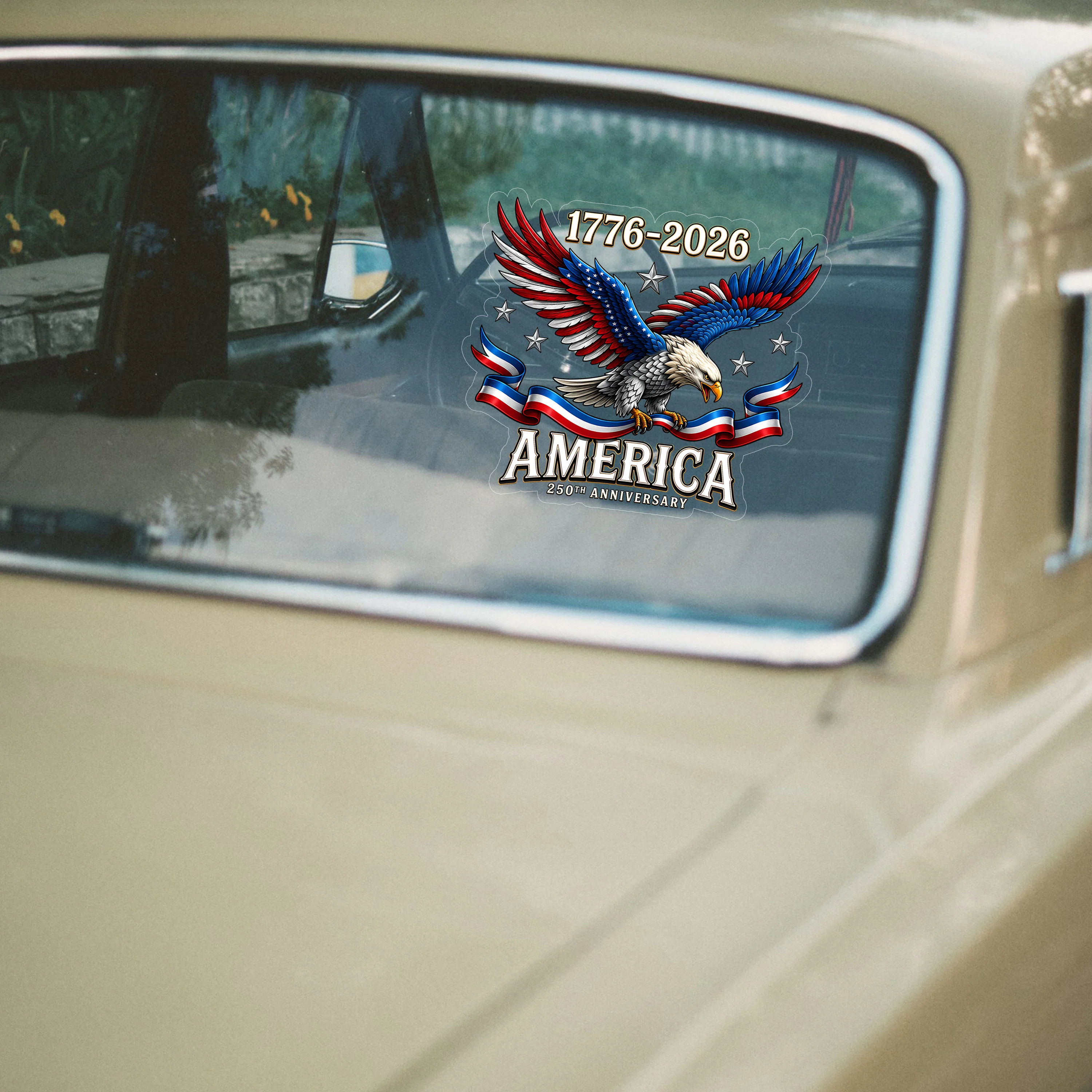 250th Anniversary American 1776-2026 Eagle Car Window Decal Sticker HO82 902780 - Image 8