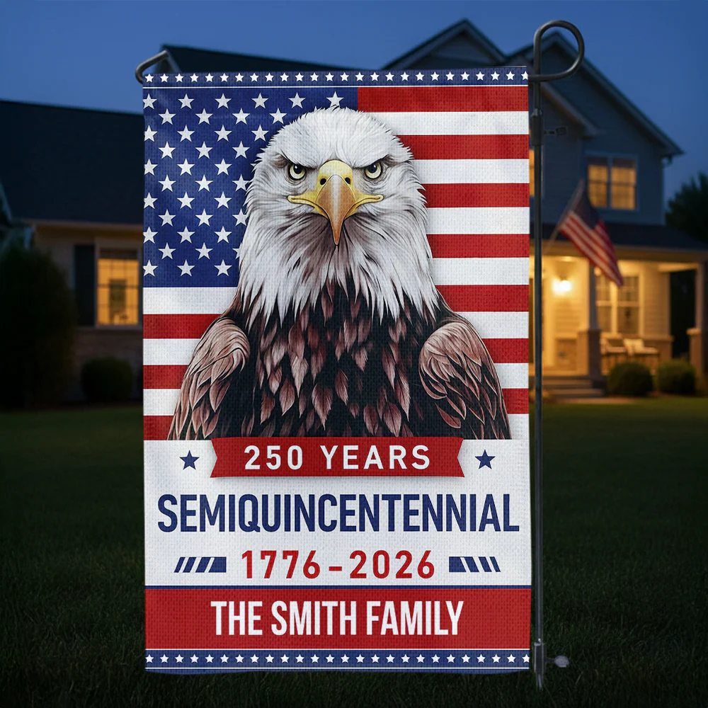 250th Anniversary Semiquincentennial Eagle Personalized Garden Flag HA75 898778 - Image 4