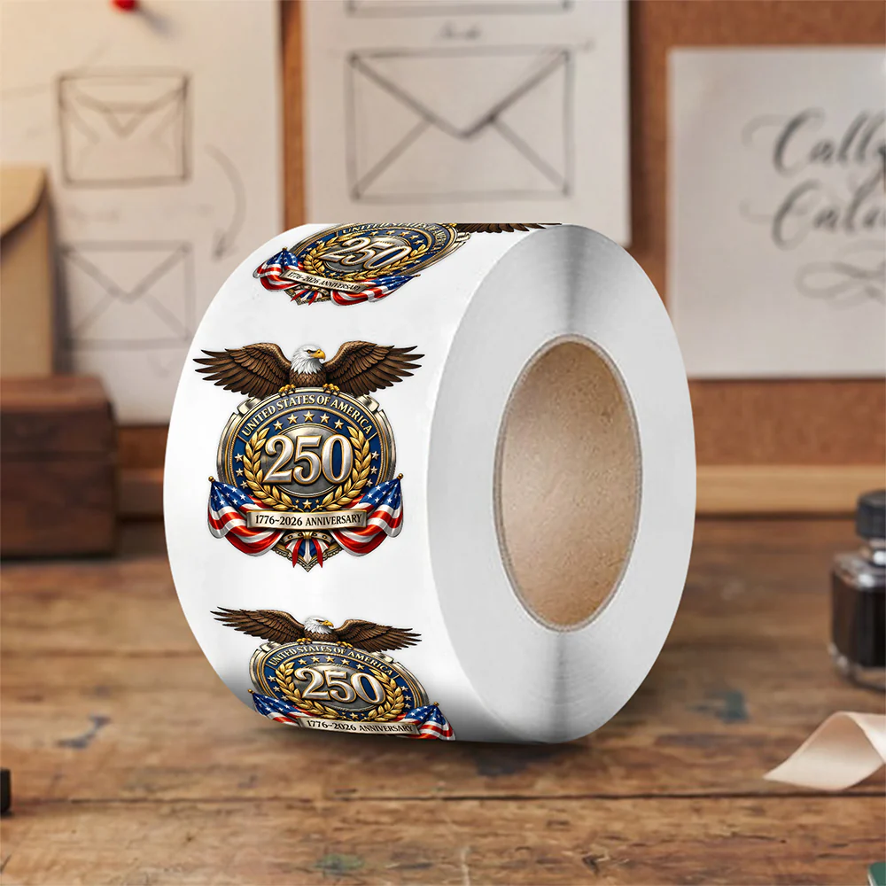 America 250th Anniversary Patriotic Roll Sticker CH07 910600 - Image 3