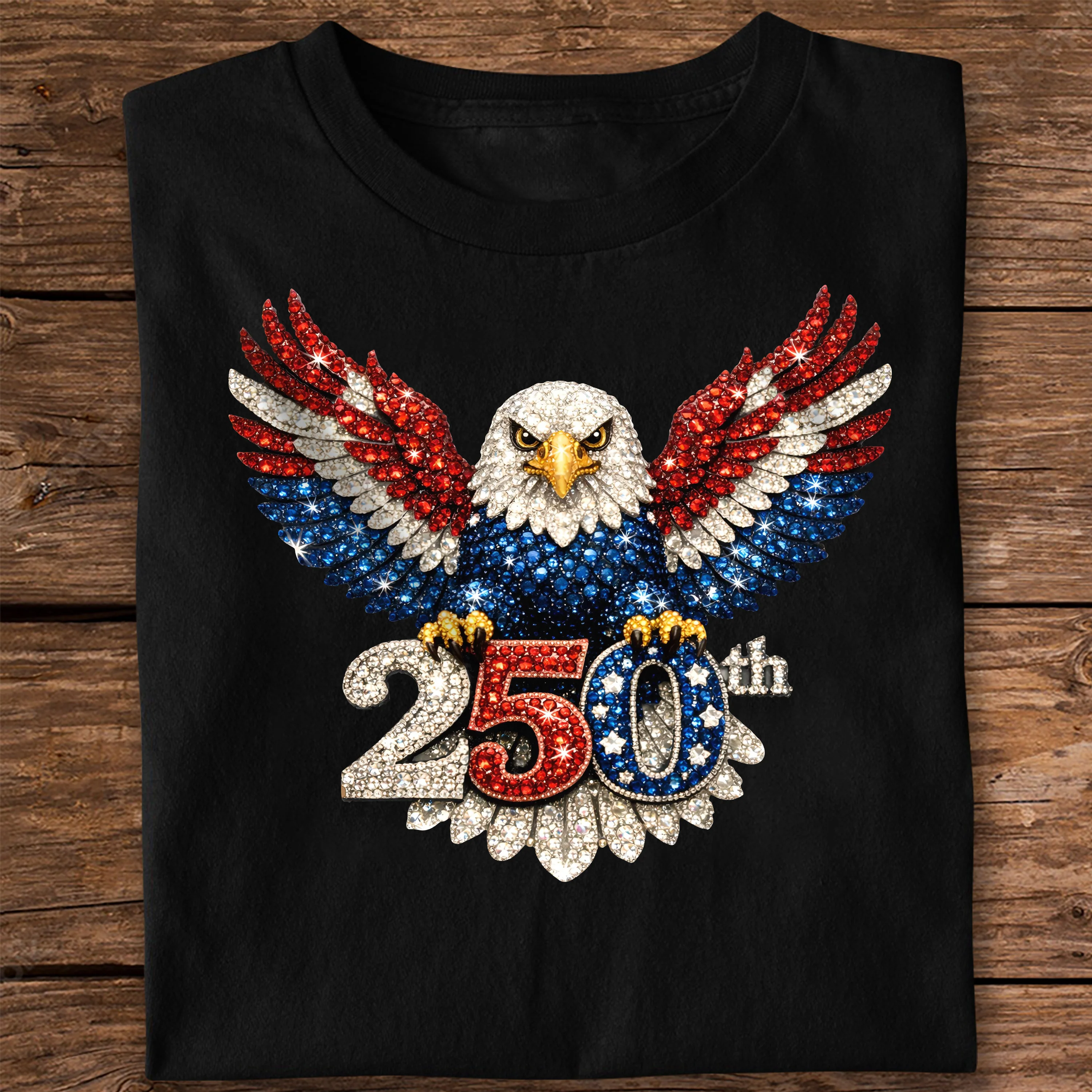 America 250th Anniversary Eagle Wings Dark Shirt CH07 910556 - Image 4