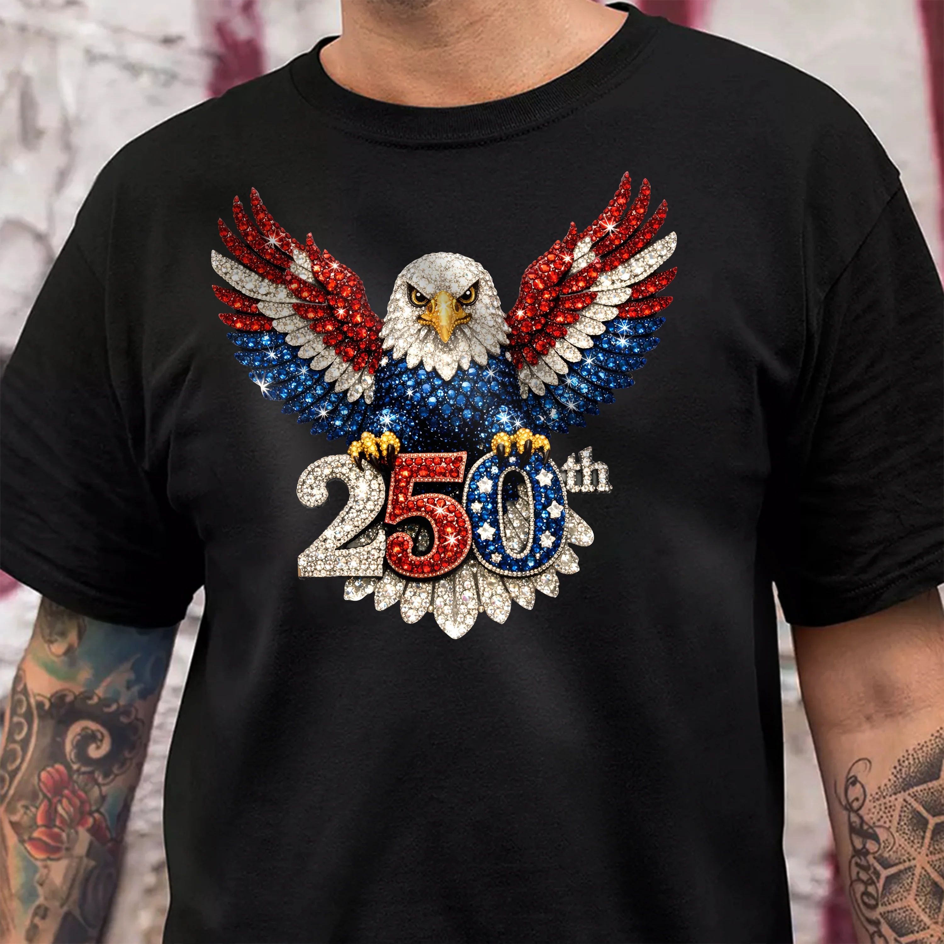 America 250th Anniversary Eagle Wings Dark Shirt CH07 910556 - Image 5
