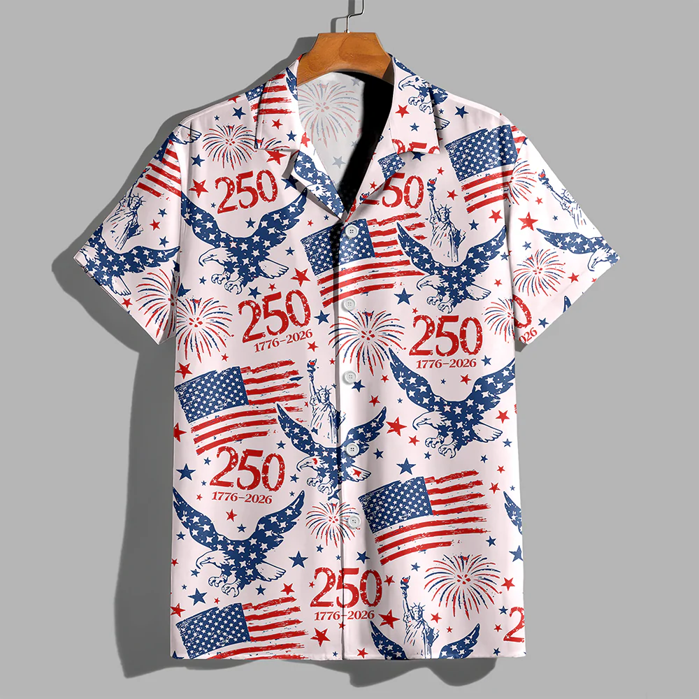 Personalized America 250th Anniversary Patriotic Eagle Hawaii Shirt HA75 920292 - Image 4