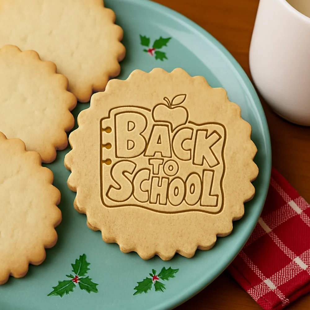Back To School Cookie Stamp - Baking Gift For Teachers & Students TH10 170455