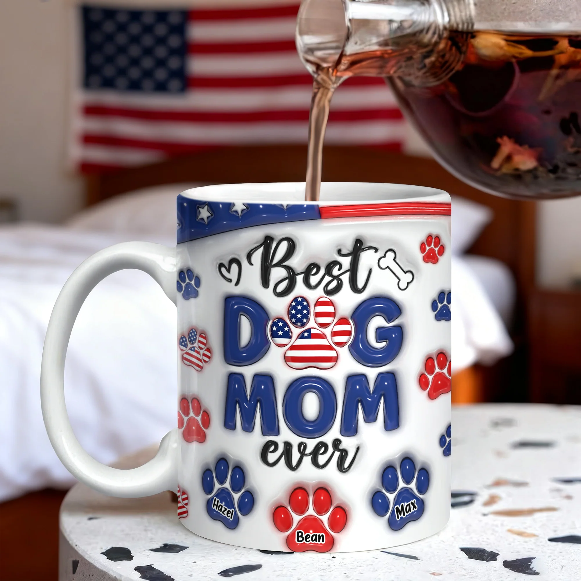 Best Dog Mom Dad Ever - Dog & Cat Personalized Custom 3D Inflated Effect Printed Mug HA75 920328 - Image 5