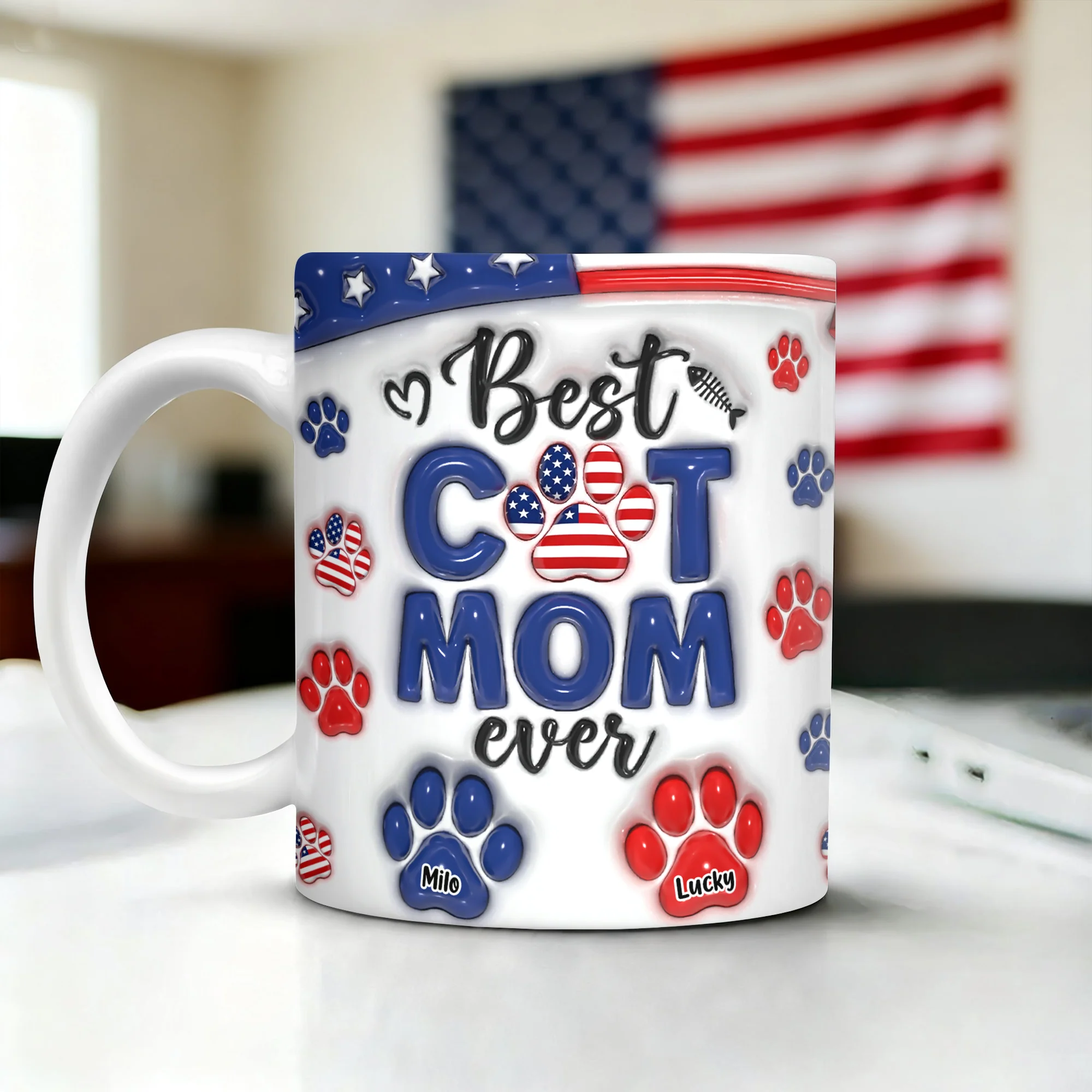 Best Dog Mom Dad Ever - Dog & Cat Personalized Custom 3D Inflated Effect Printed Mug HA75 920328 - Image 6