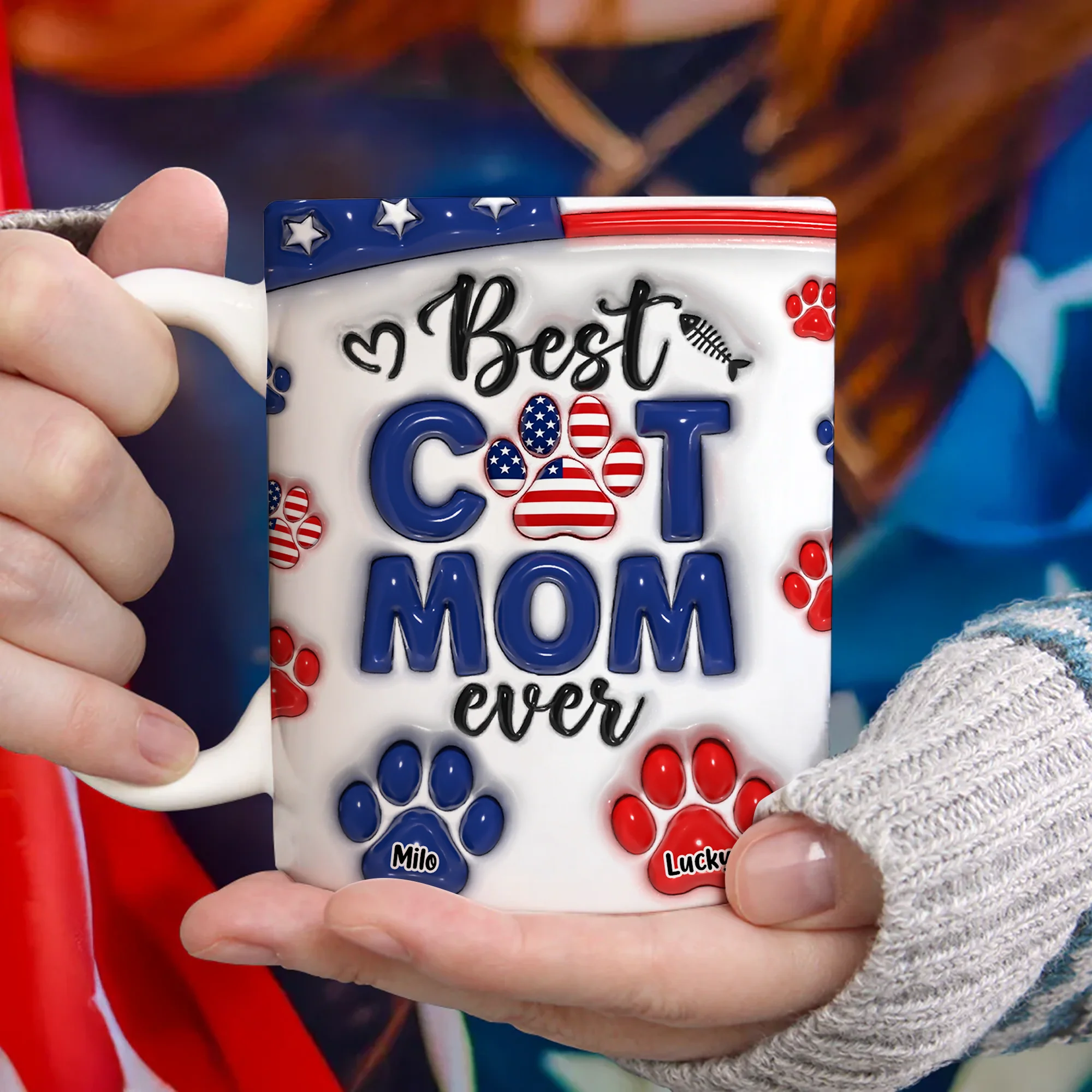 Best Dog Mom Dad Ever - Dog & Cat Personalized Custom 3D Inflated Effect Printed Mug HA75 920328 - Image 8