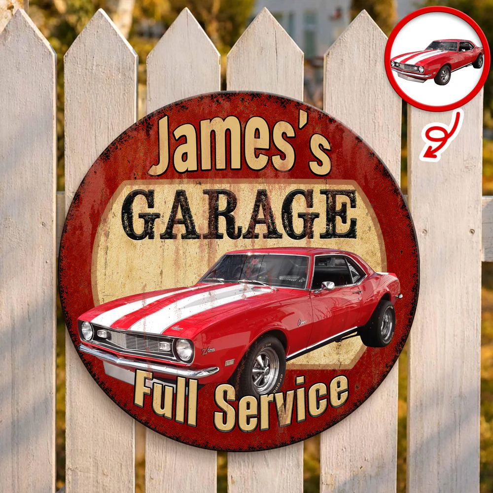 Custom Car Photo Garage Metal Sign - Personalized Gift for Car Lovers CH07 911790 - Image 2