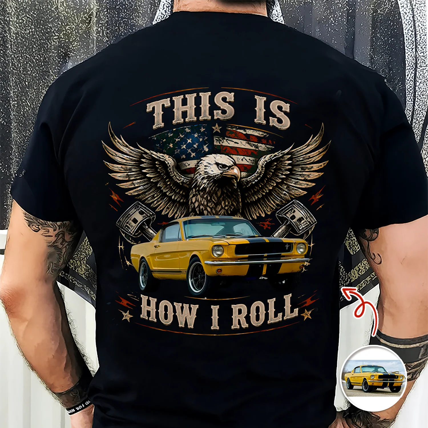 Custom Car Photo I'm Not Old I'm Classic Back Dark Shirt, Personalized Gifts For Dad, Grandpa, Family, Yourself CH07 180012 - Image 2