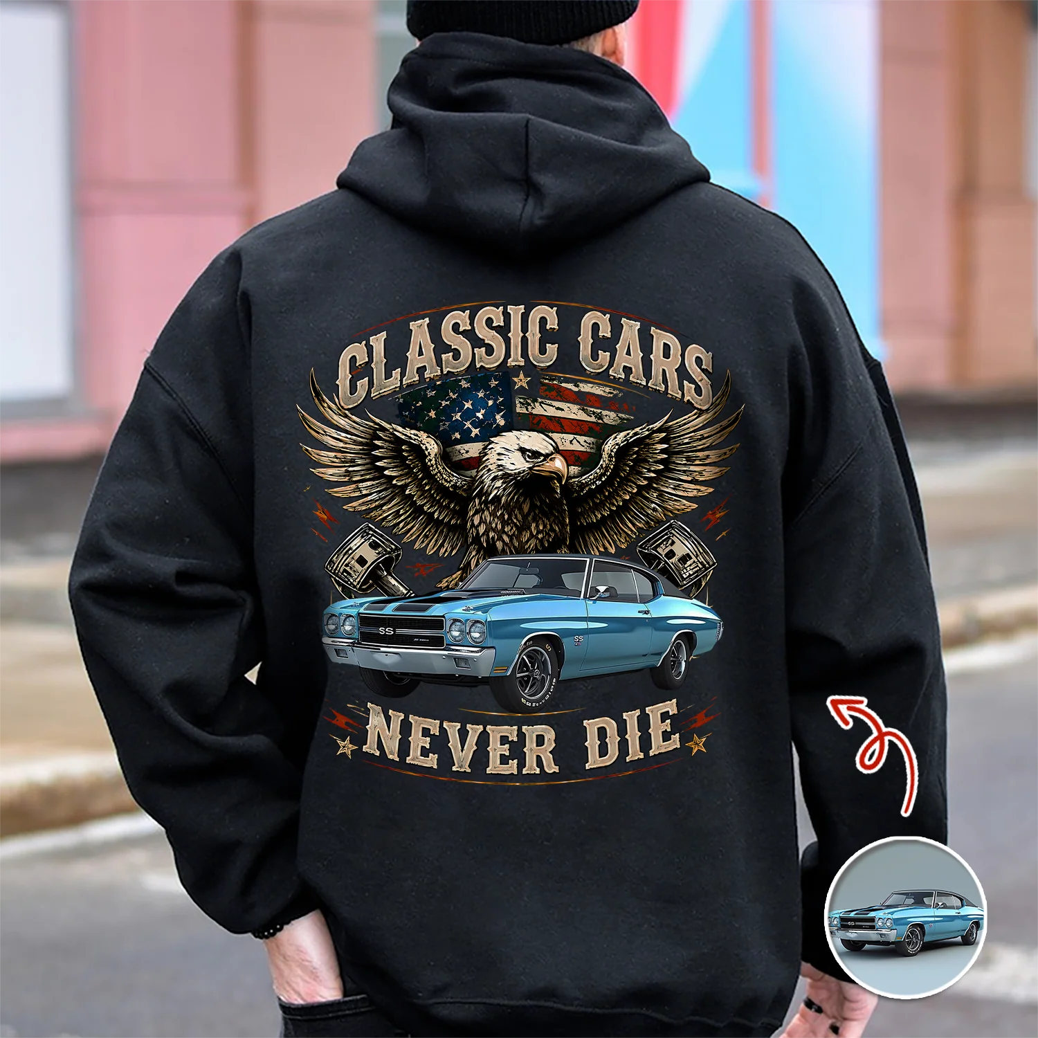 Custom Car Photo I'm Not Old I'm Classic Back Dark Shirt, Personalized Gifts For Dad, Grandpa, Family, Yourself CH07 180012 - Image 3