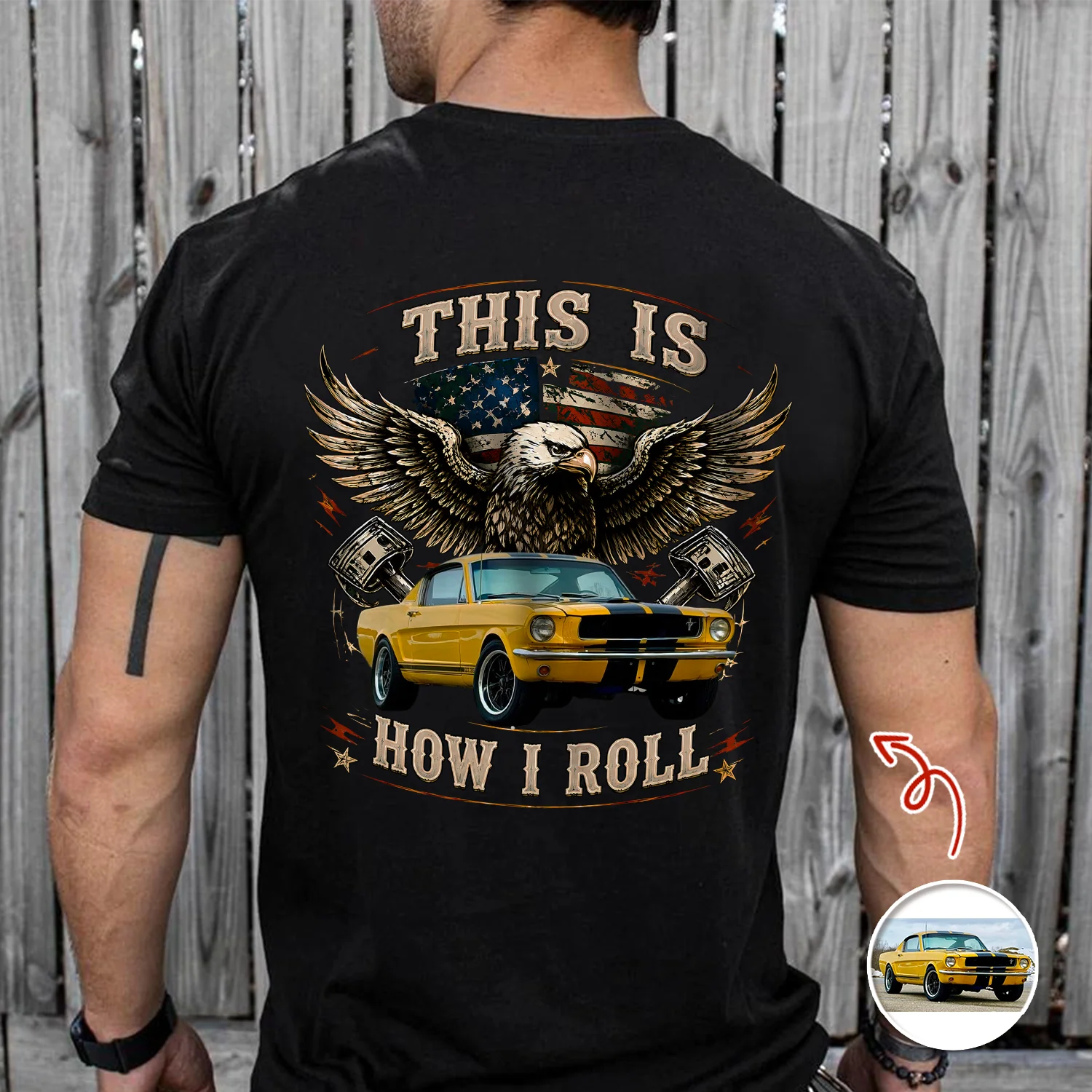 Custom Car Photo I'm Not Old I'm Classic Back Dark Shirt, Personalized Gifts For Dad, Grandpa, Family, Yourself CH07 180012 - Image 5
