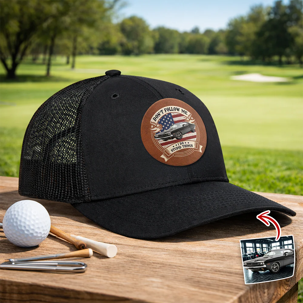 Custom Car Photo This Is How I Roll Route 66 Vintage Leather Patch Hat HO82 902424 - Image 3