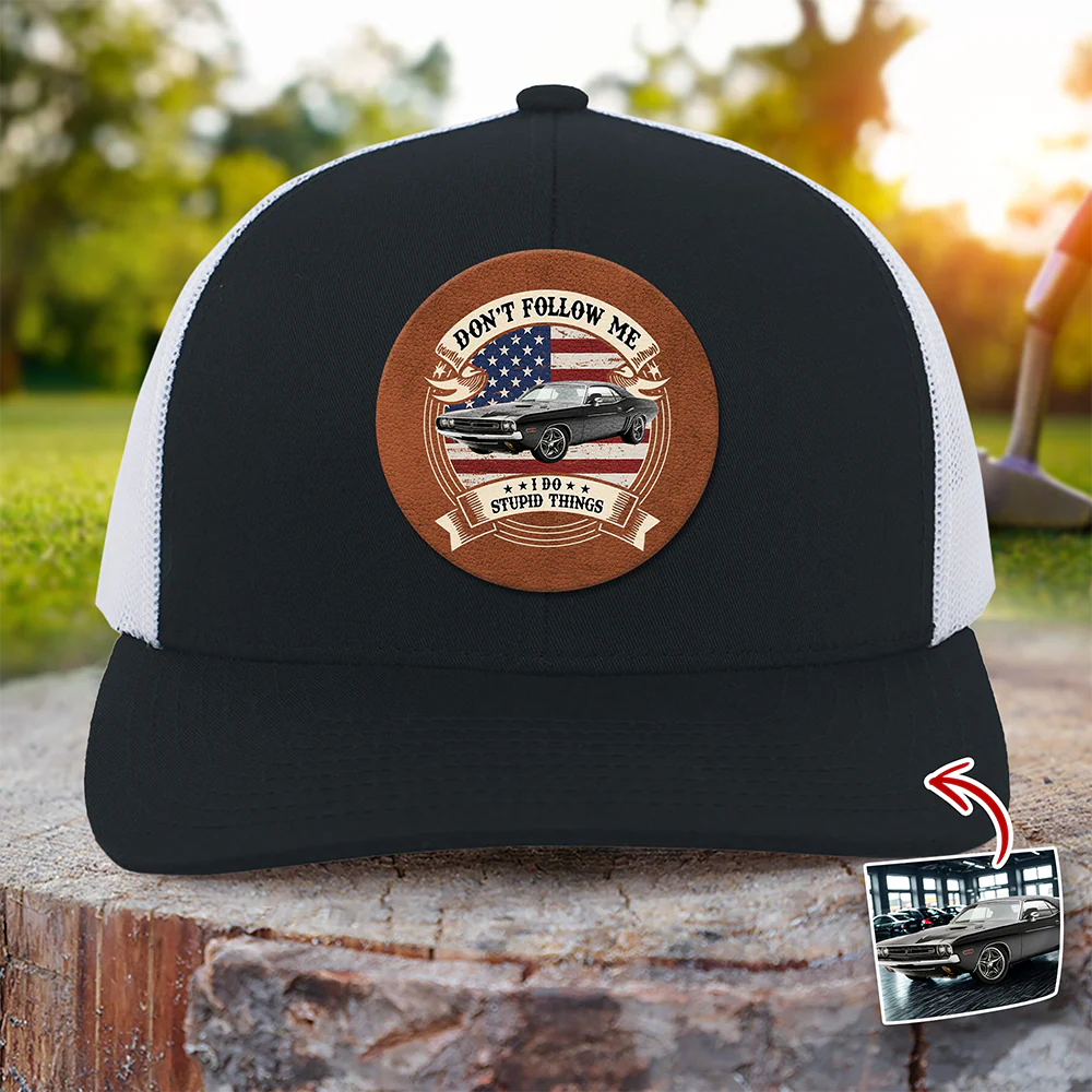 Custom Car Photo This Is How I Roll Route 66 Vintage Leather Patch Hat HO82 902424 - Image 5