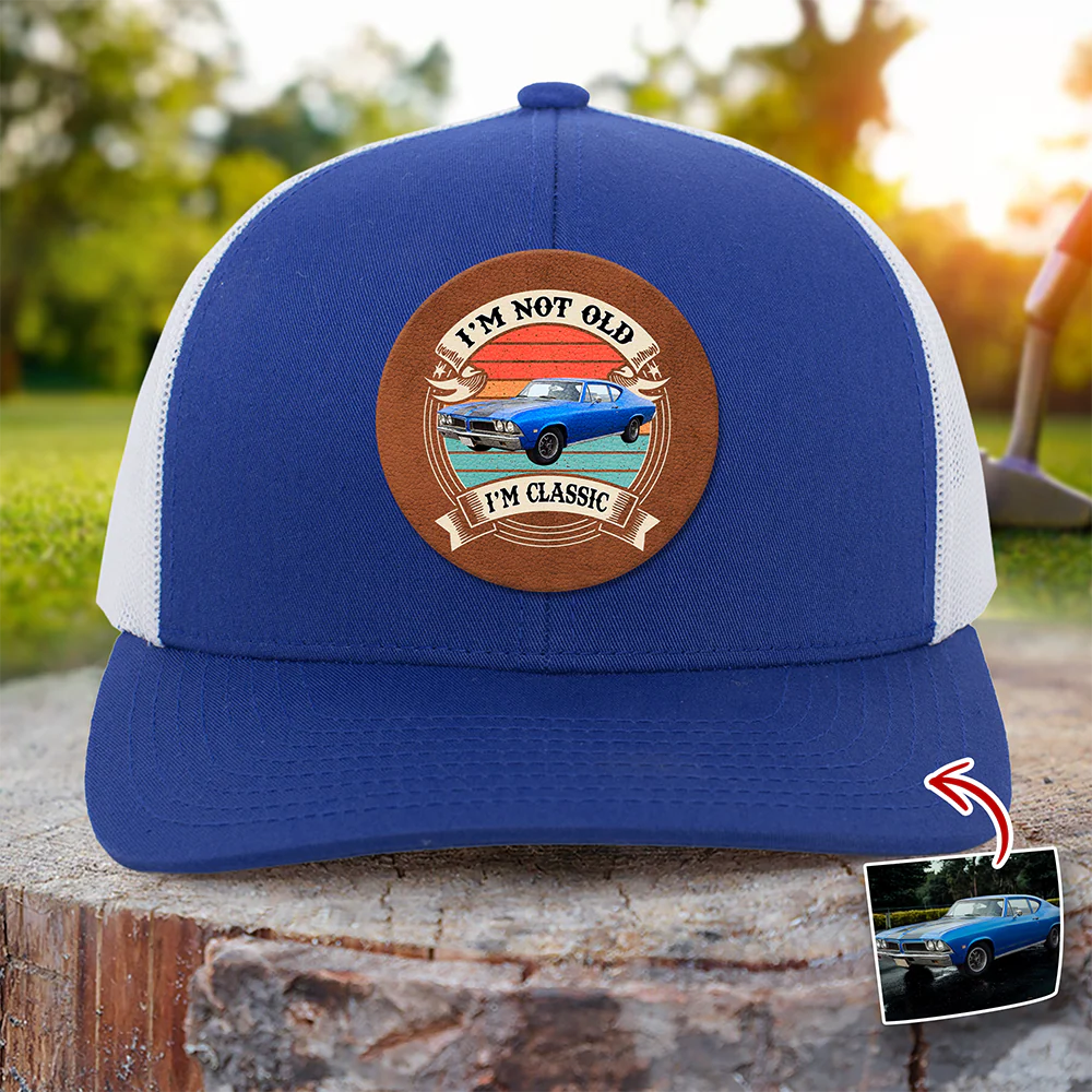 Custom Car Photo This Is How I Roll Route 66 Vintage Leather Patch Hat HO82 902424 - Image 6