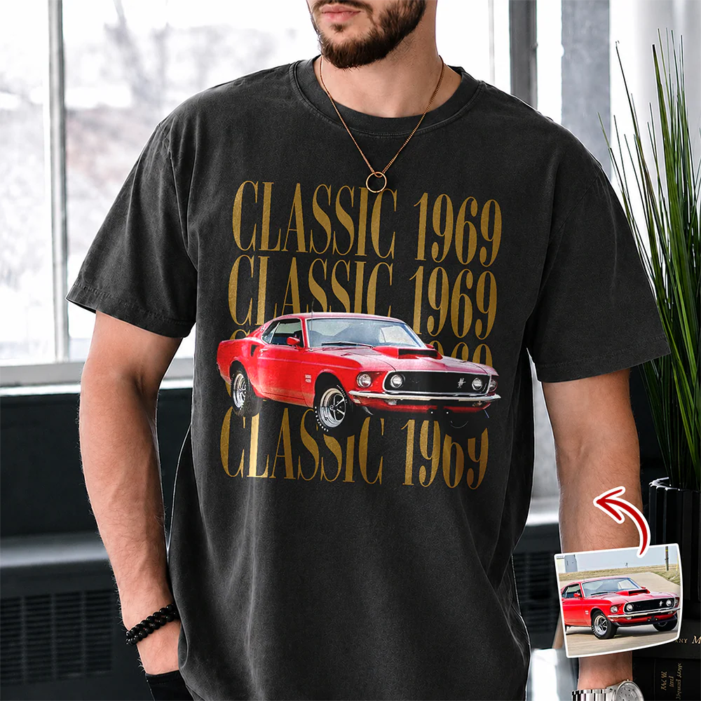 Custom Car Photo Vintage Comfort Shirt - Personalized Gift for Car Lovers TH10 170155 - Image 3