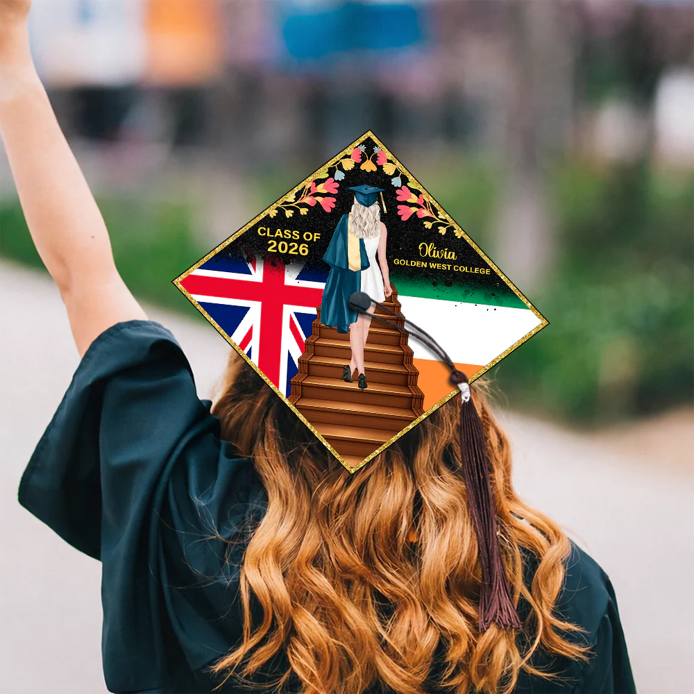 Custom Country Flag Class of 2026 Graduation Cap Topper CH07 910898 - Image 3