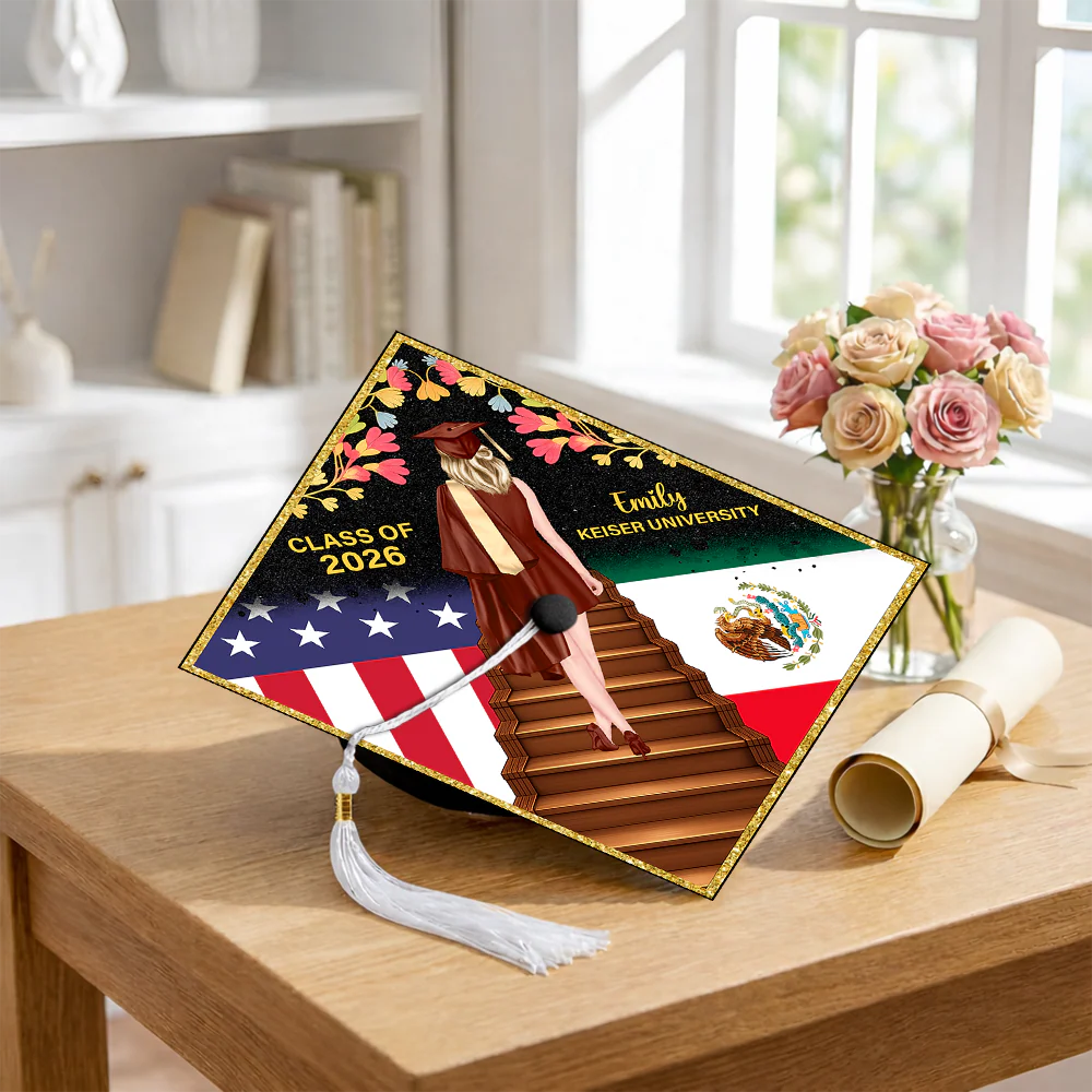Custom Country Flag Class of 2026 Graduation Cap Topper CH07 910898 - Image 4