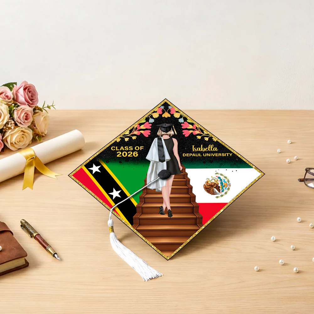 Custom Country Flag Class of 2026 Graduation Cap Topper CH07 910898 - Image 7