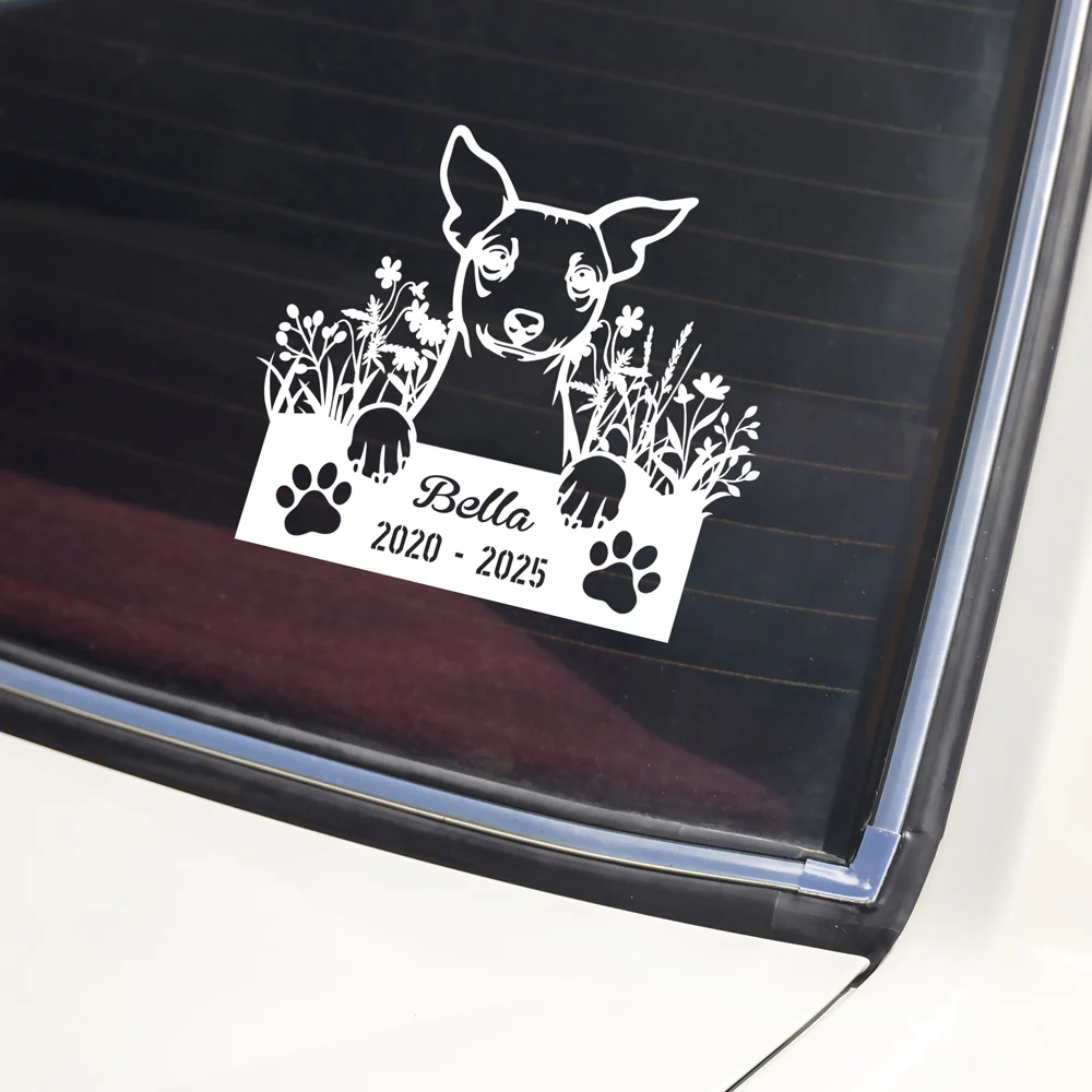 Custom Dog Breed And Name Memorial Car Window Decal Sticker TH10 898507 - Image 4