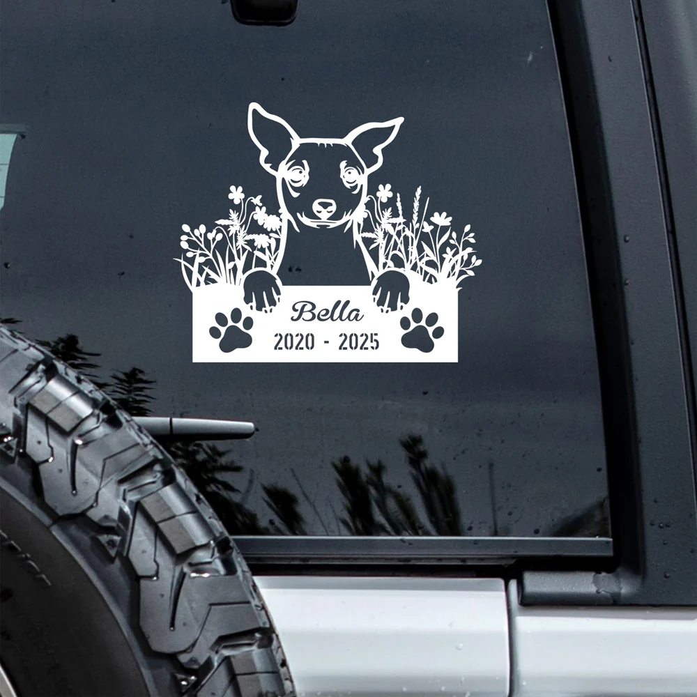 Custom Dog Breed And Name Memorial Car Window Decal Sticker TH10 898507 - Image 5