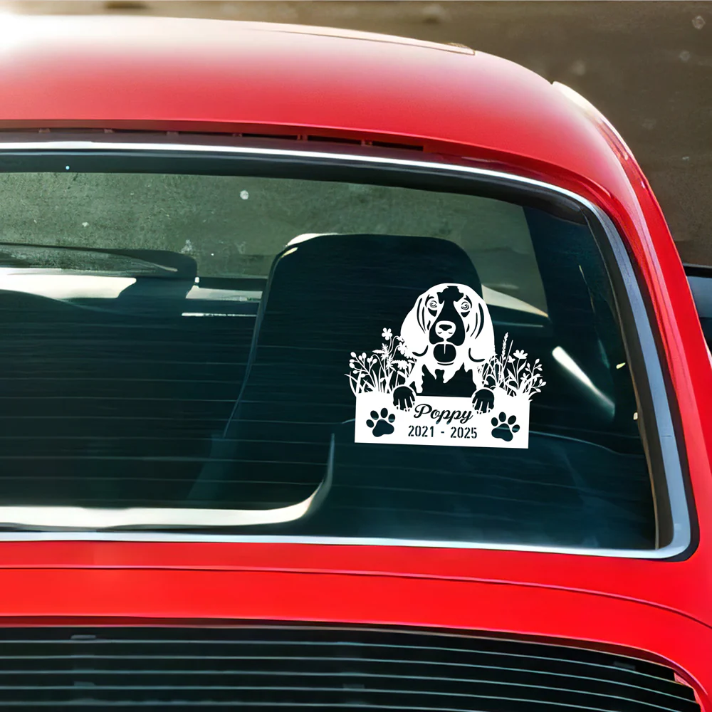 Custom Dog Breed And Name Memorial Car Window Decal Sticker TH10 898507 - Image 6