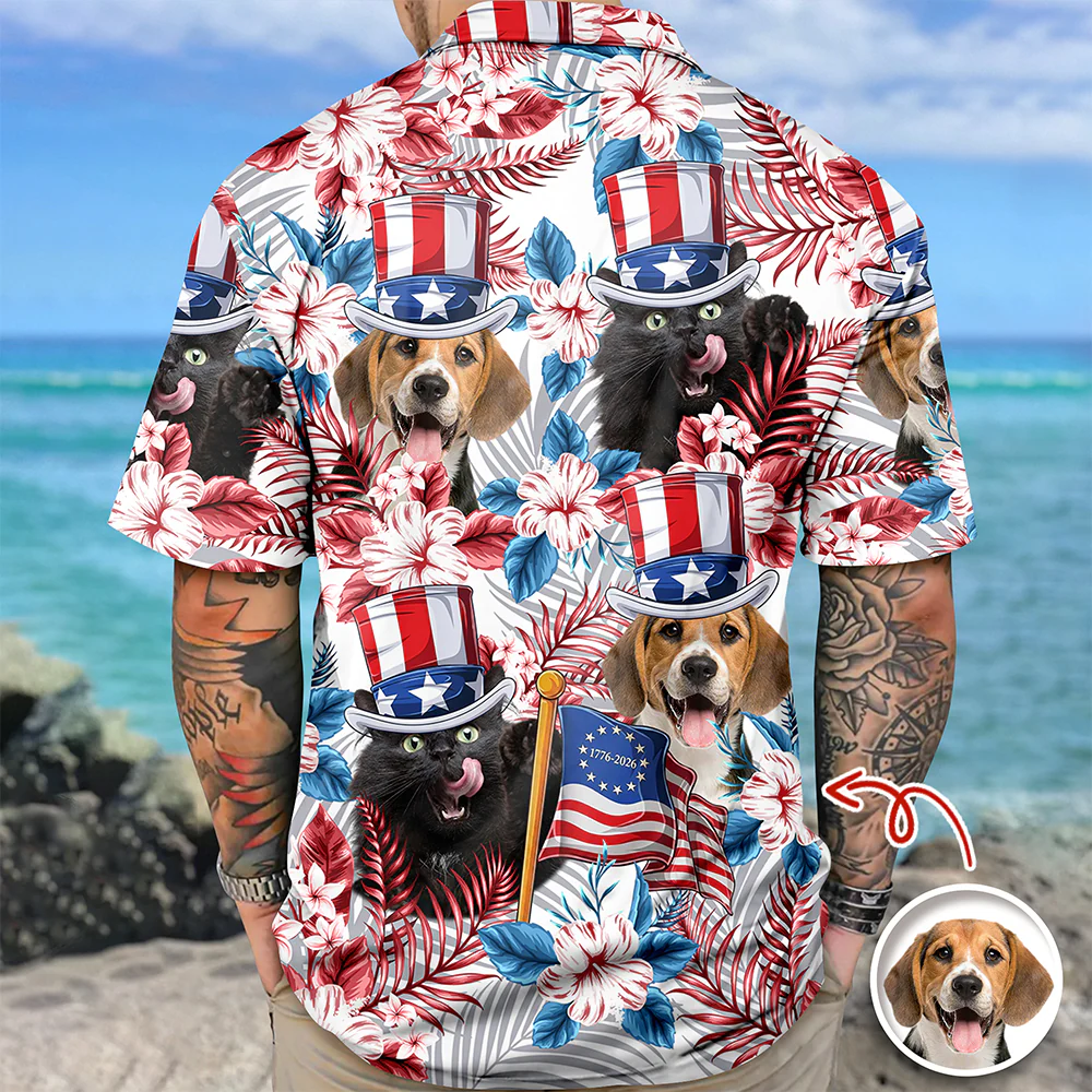 Custom Dog Cat Face Hawaii Shirt Personalized Aloha Shirt HA75 920208 - Image 5
