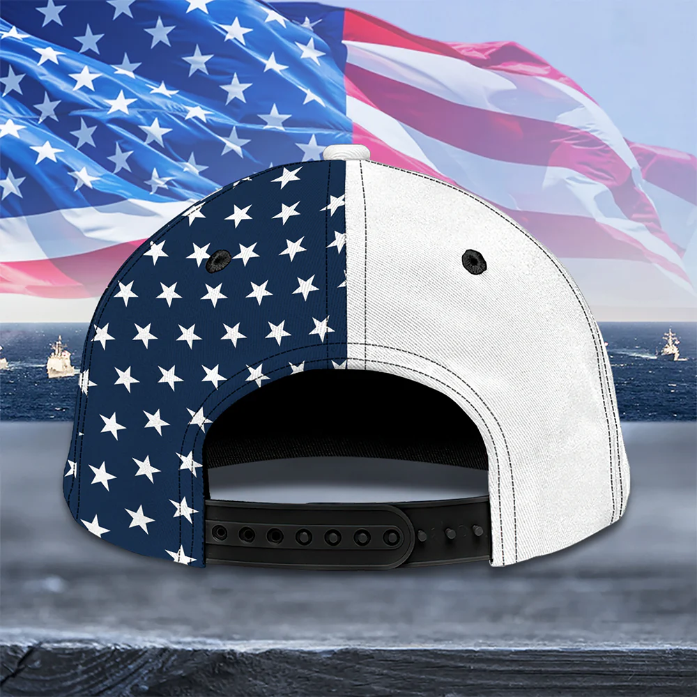 Custom Dog Cat Photo Dad America Flag Classic Cap Father's Day Gift HA75 921412 - Image 3