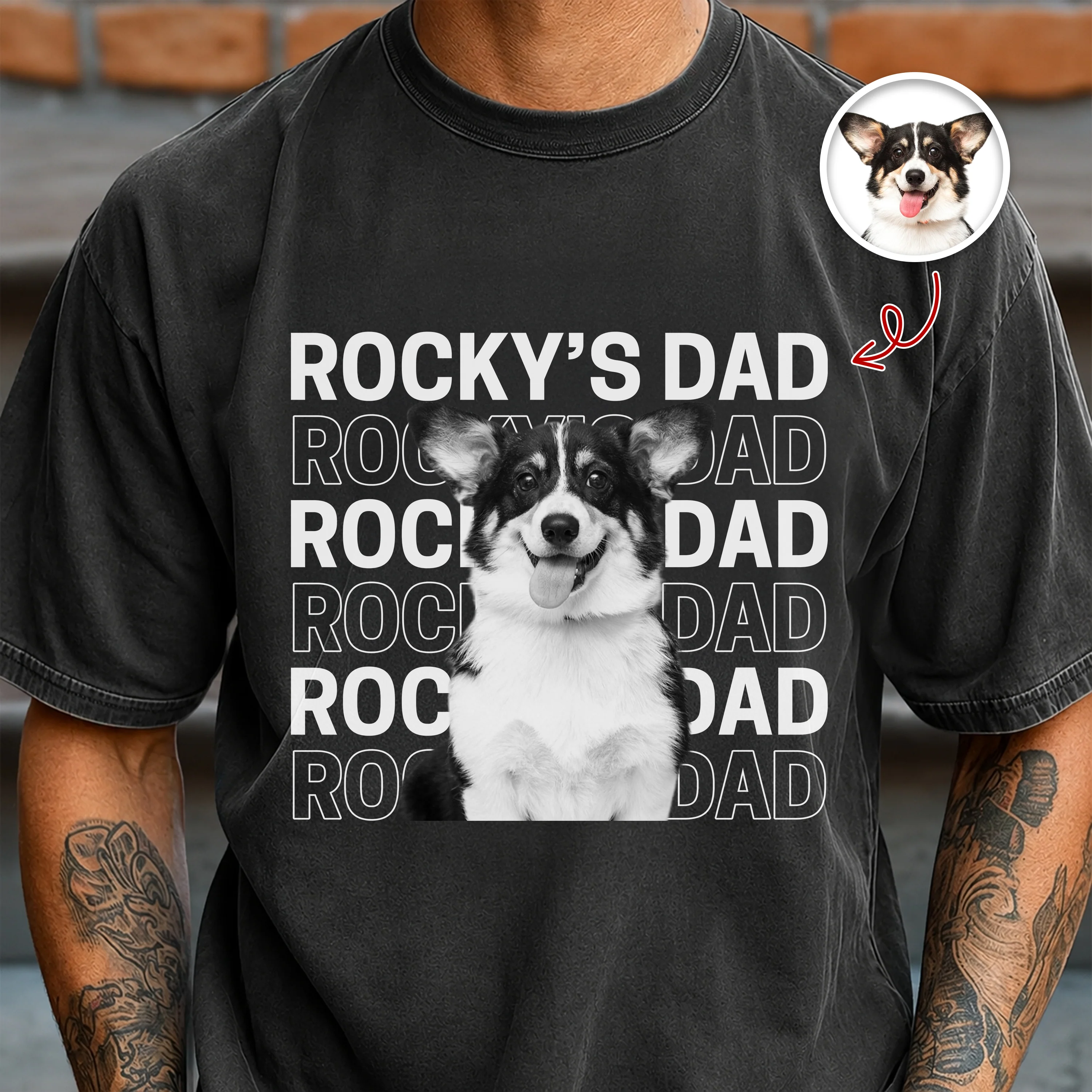 Custom Dog Cat Photo Dad, Mom Comfort Shirt HO82 902702 - Image 3
