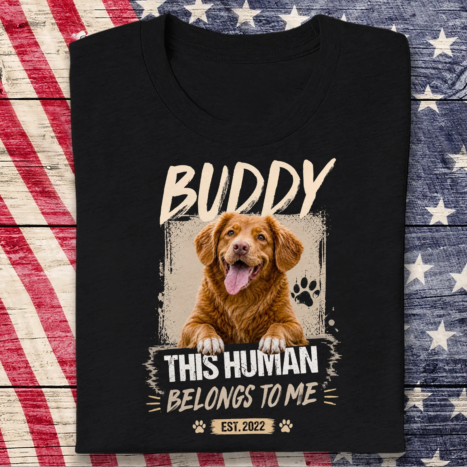 Custom Dog Cat Photo This Human Belong To Us Dark Shirt HO82 902706 - Image 5