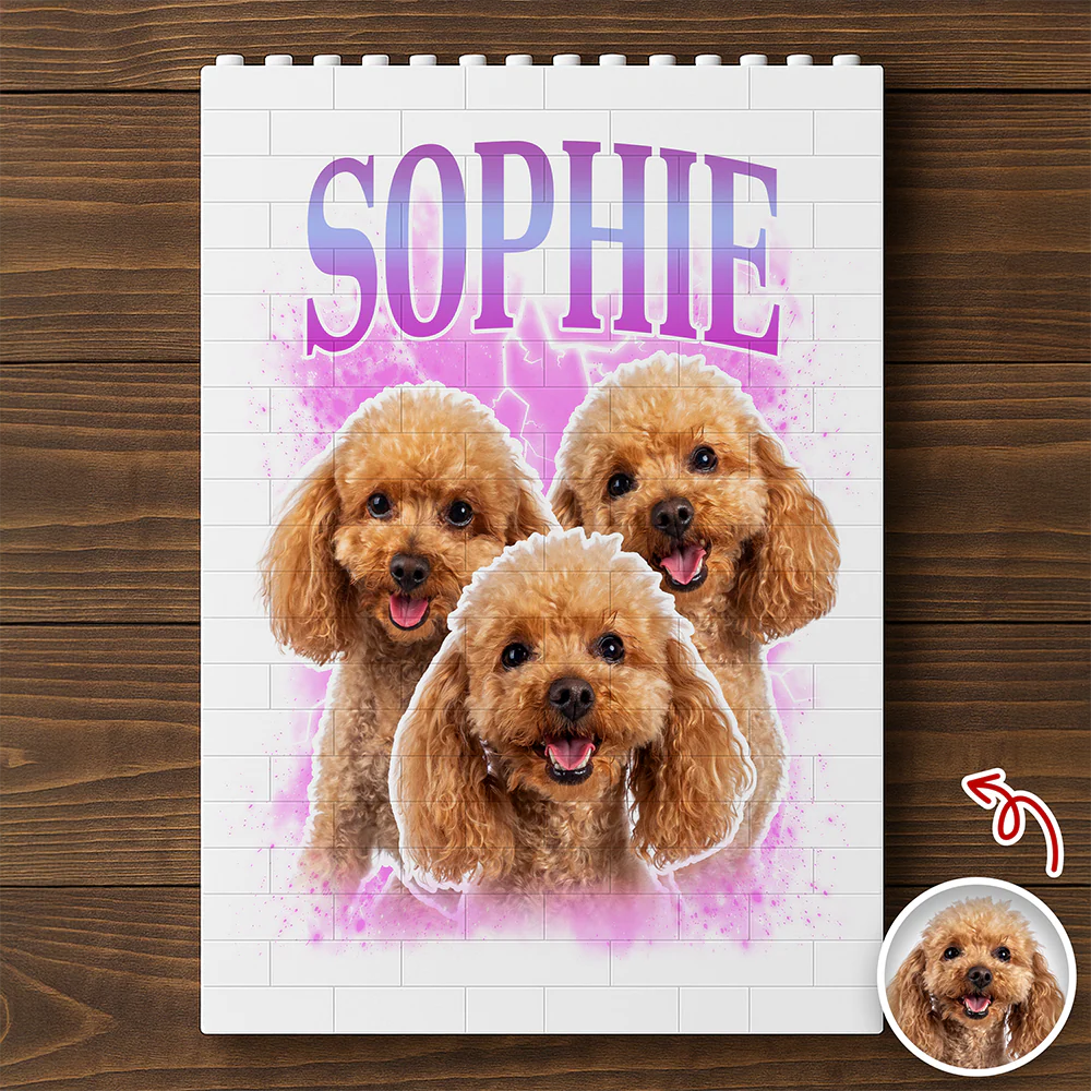 Custom Dog Photo Building Brick Blocks - Gift for Dog Lovers CH07 910794 - Image 3