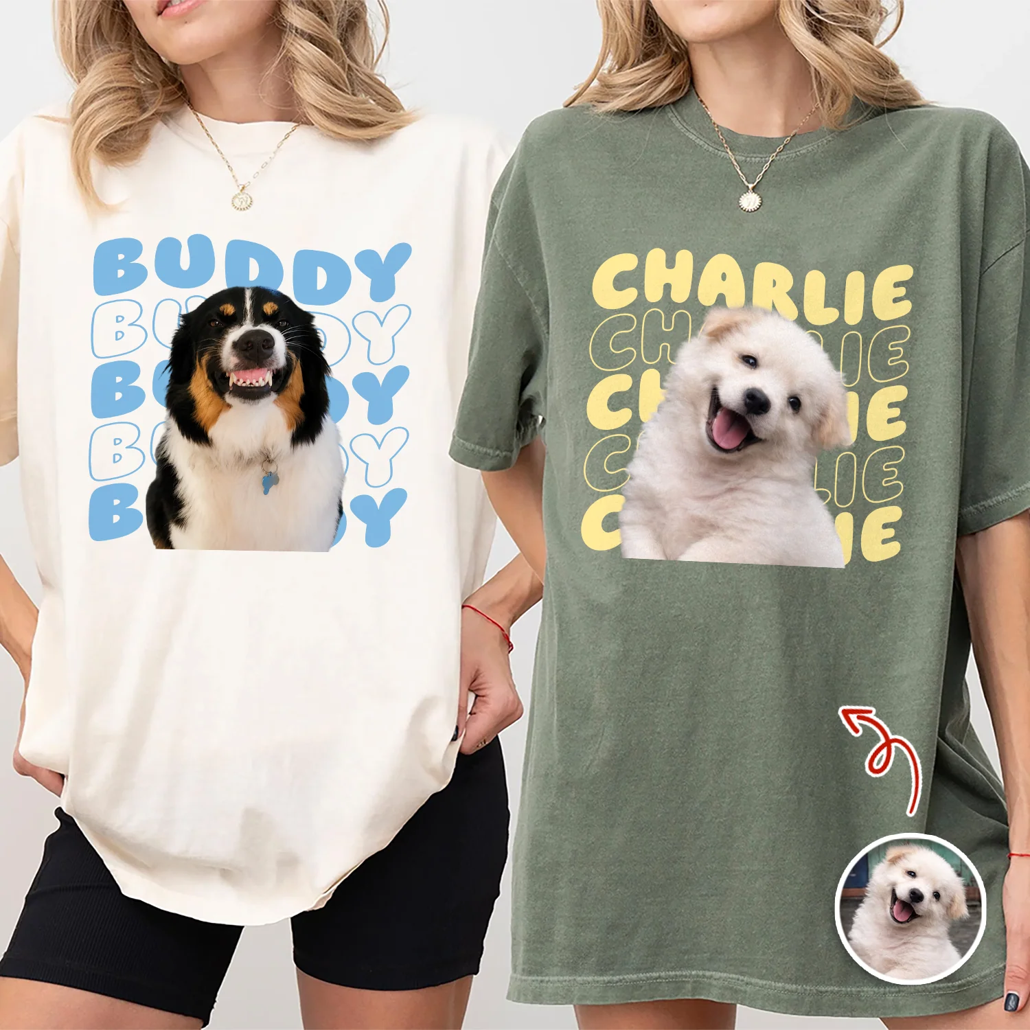 Custom Dog Photo Comfort Shirt, Personalized Gift for Dog Lovers CH07 180018 - Image 3