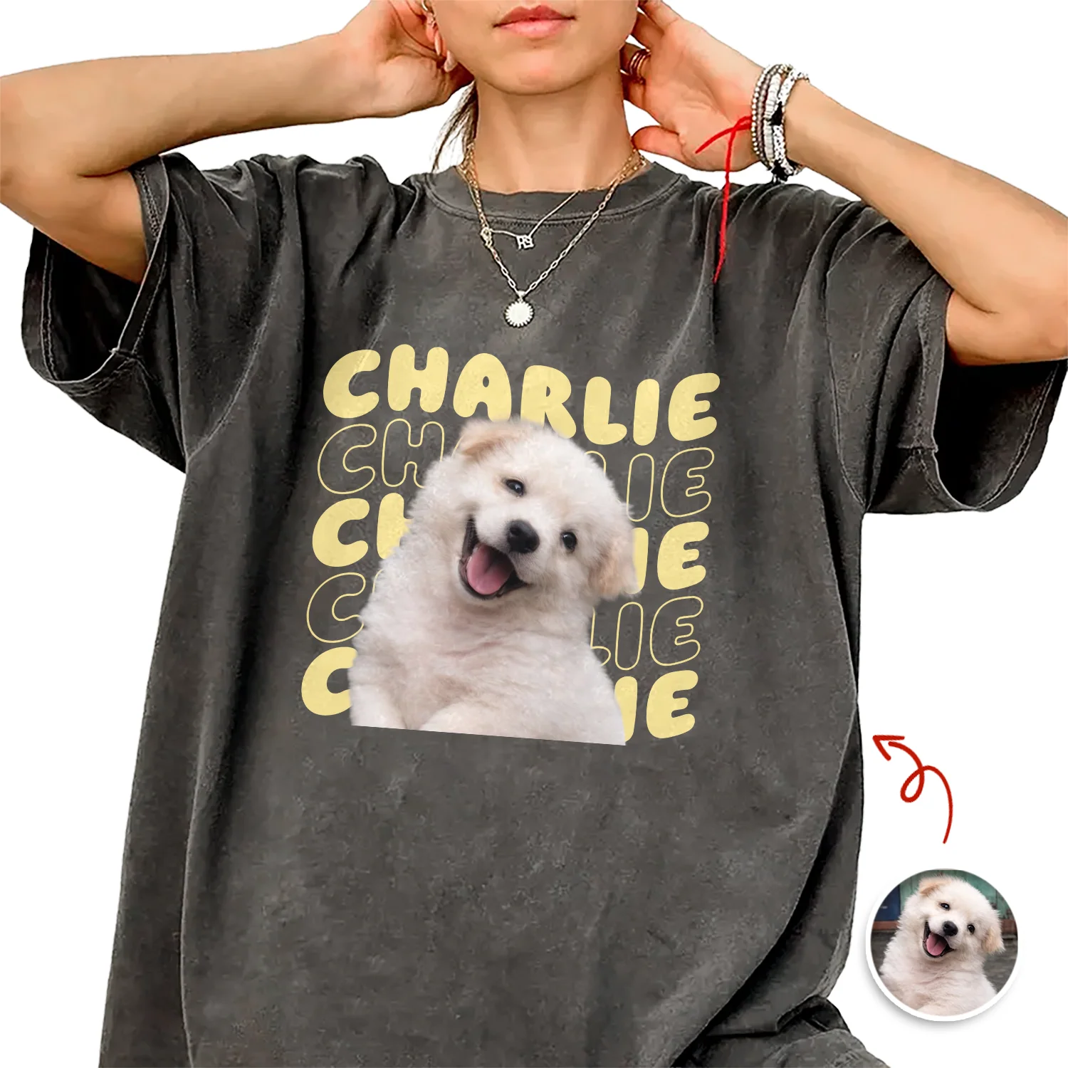 Custom Dog Photo Comfort Shirt, Personalized Gift for Dog Lovers CH07 180018 - Image 4