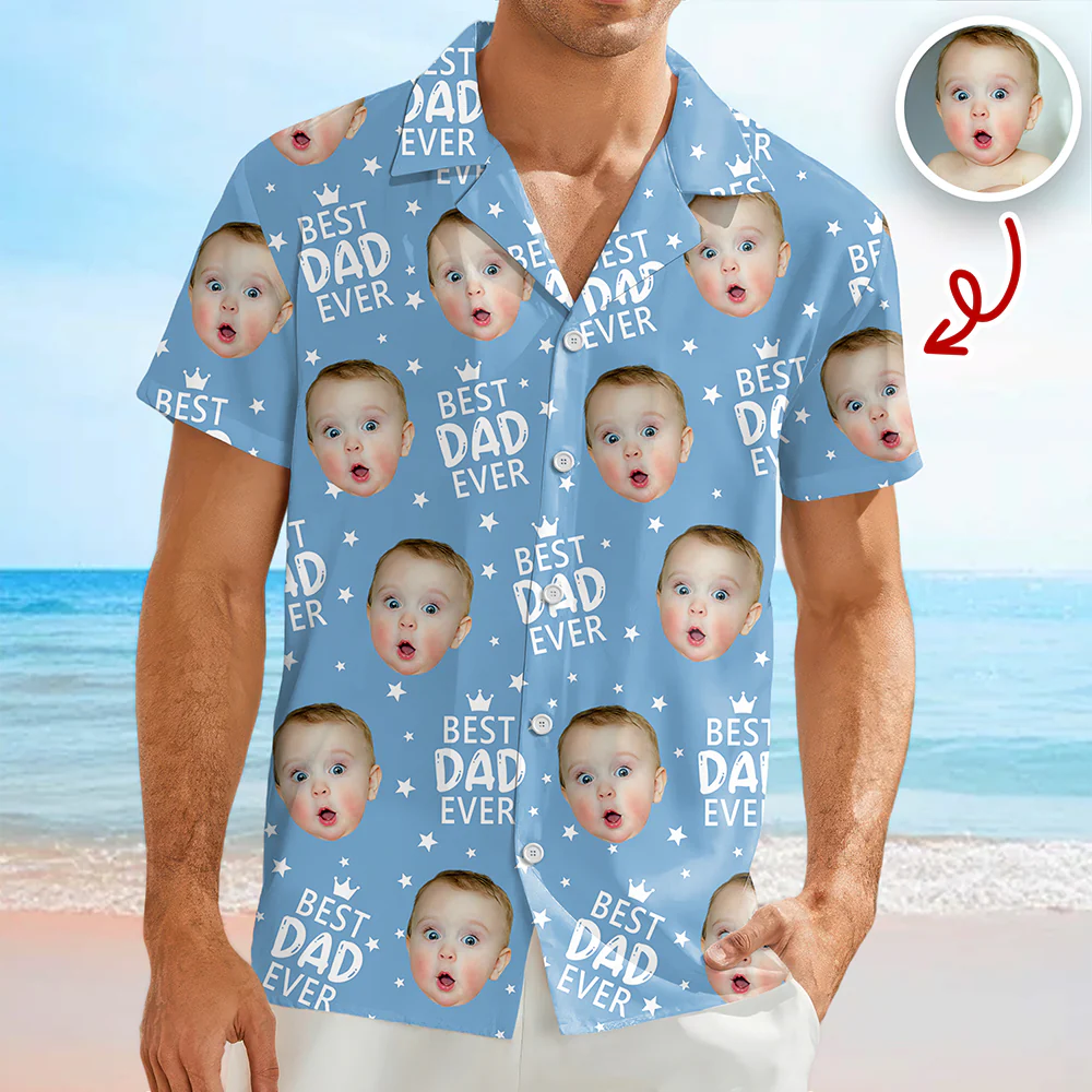 Custom Face Best Dad Ever Hawaiian Shirt Father's Day Gift CH07 911558 - Image 7
